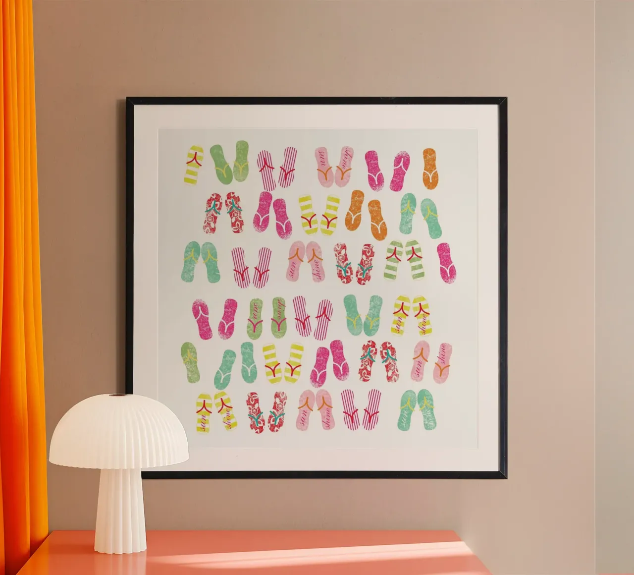 FlipFlops poster con telaio in plastica da Catherine Aguilar