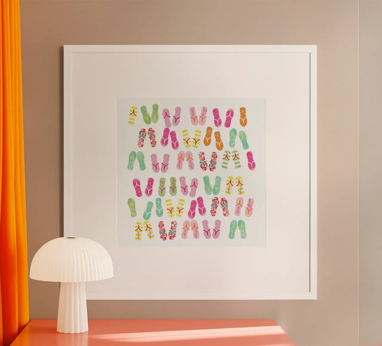 FlipFlops poster con telaio in plastica da Catherine Aguilar