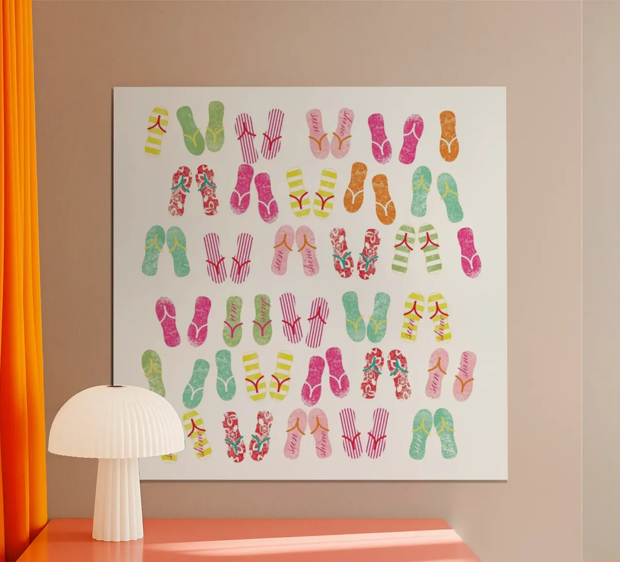 FlipFlops poster con telaio in plastica da Catherine Aguilar