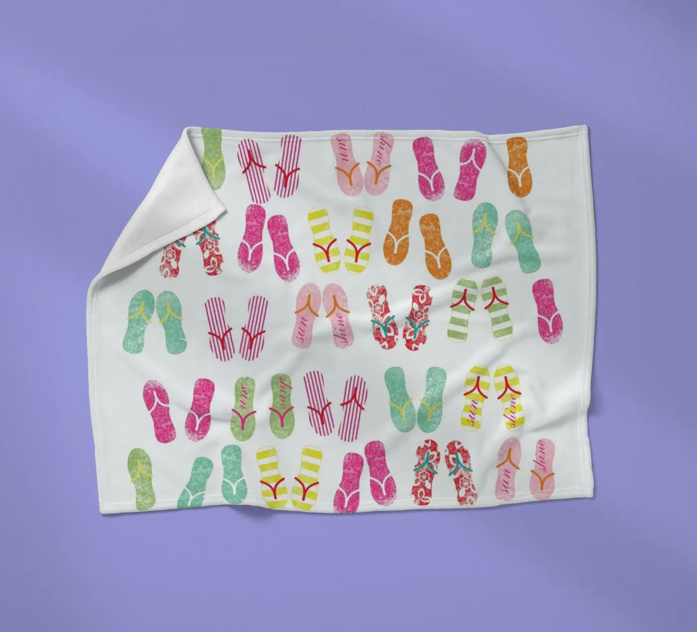 FlipFlops fleece blanket by Catherine Aguilar