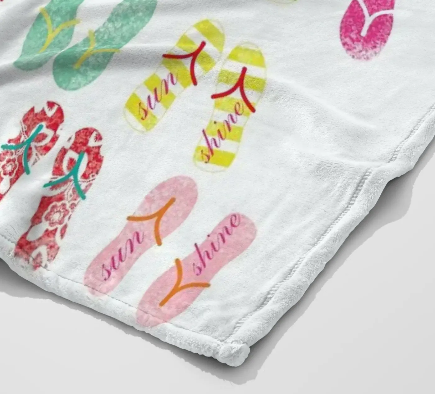 FlipFlops fleece blanket by Catherine Aguilar