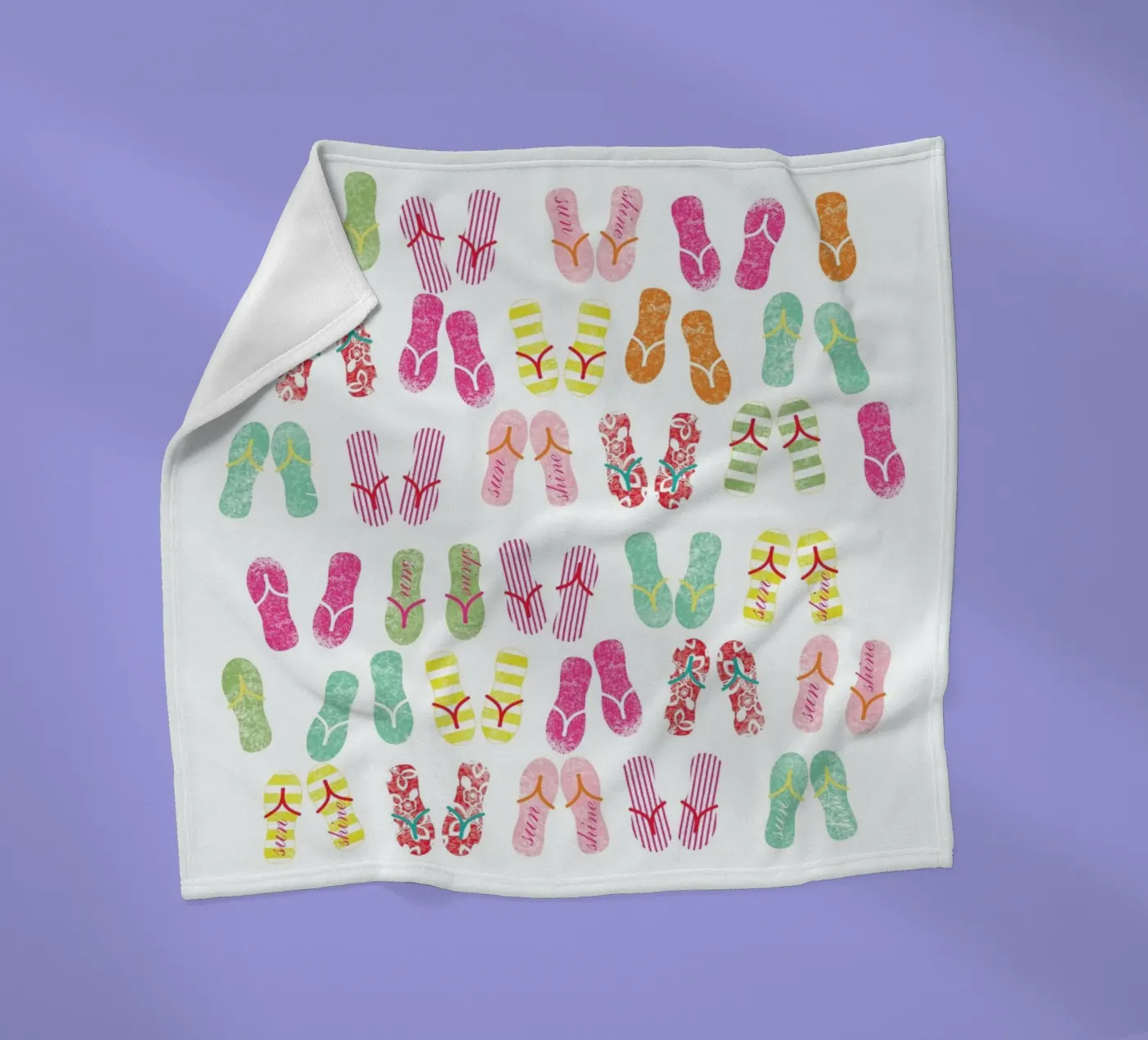 FlipFlops fleece blanket by Catherine Aguilar