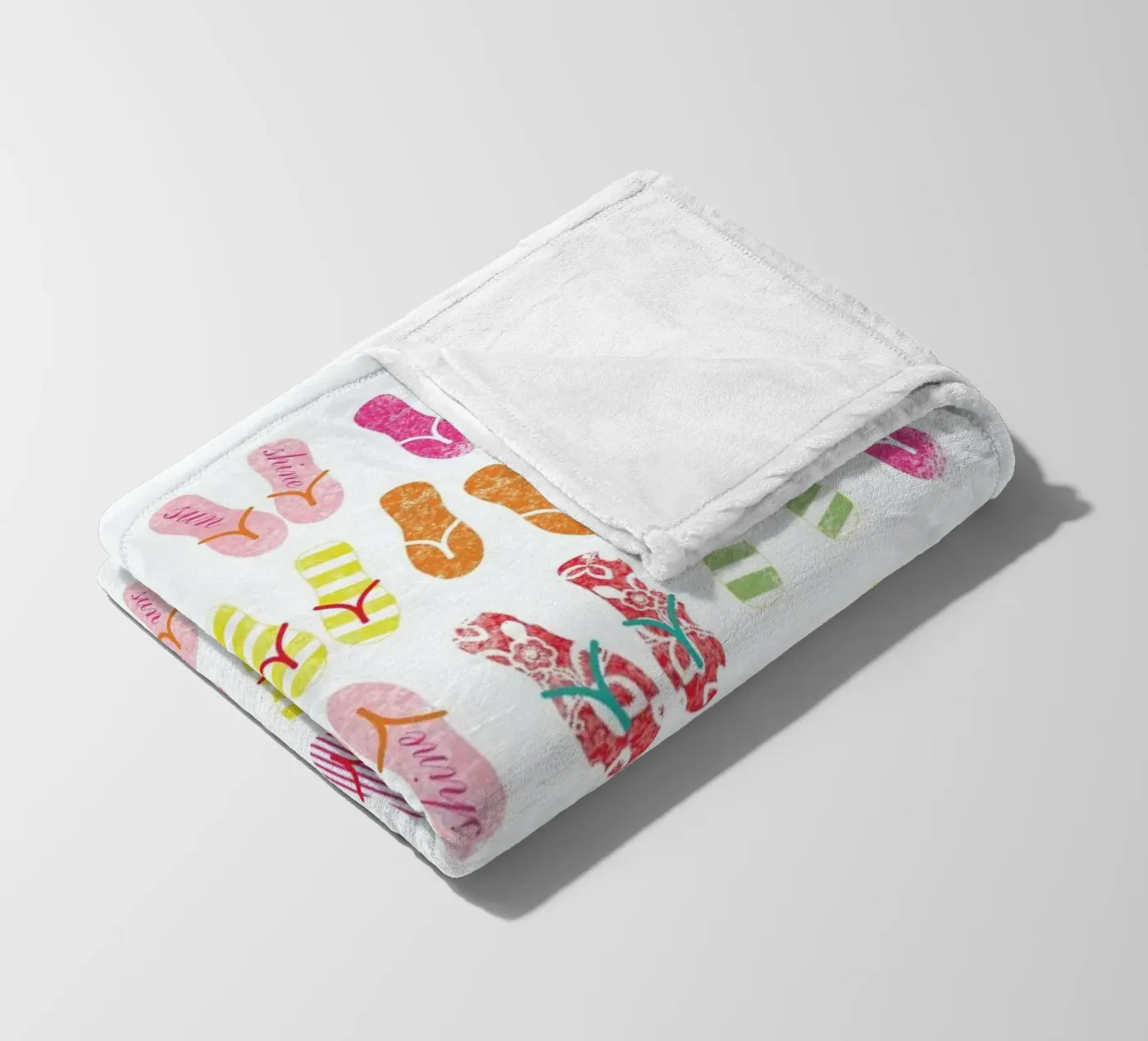 FlipFlops fleece blanket by Catherine Aguilar