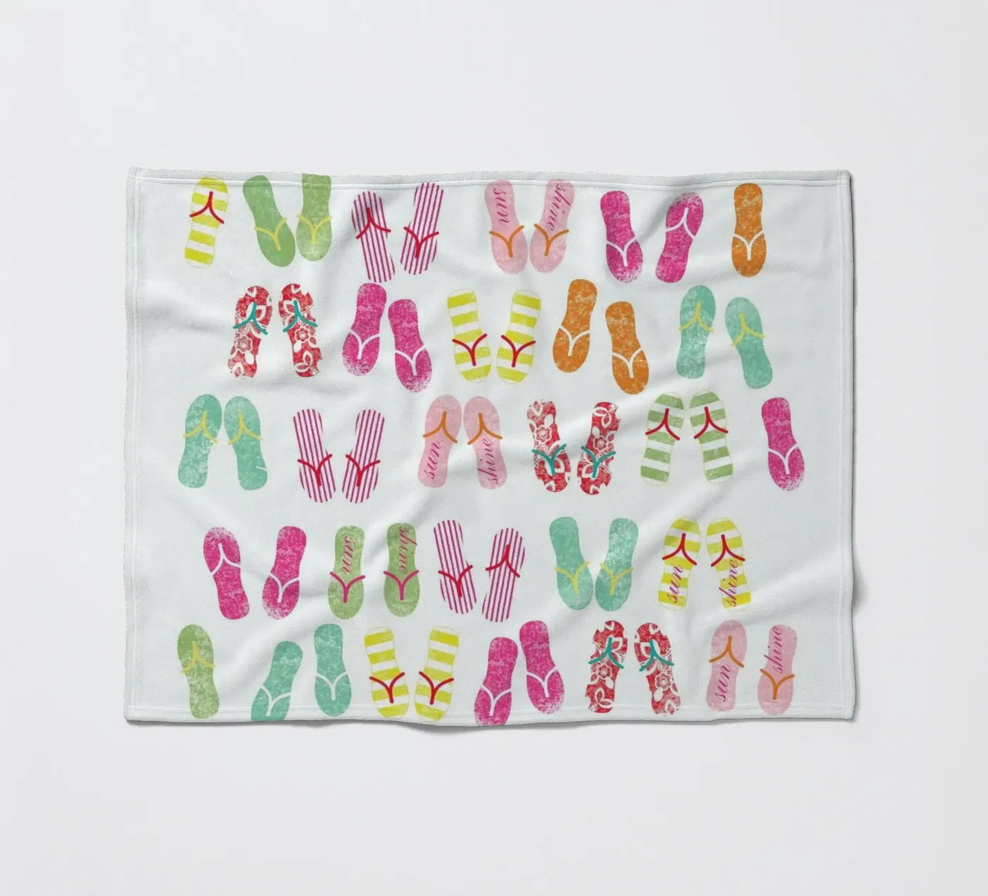 FlipFlops fleece blanket by Catherine Aguilar