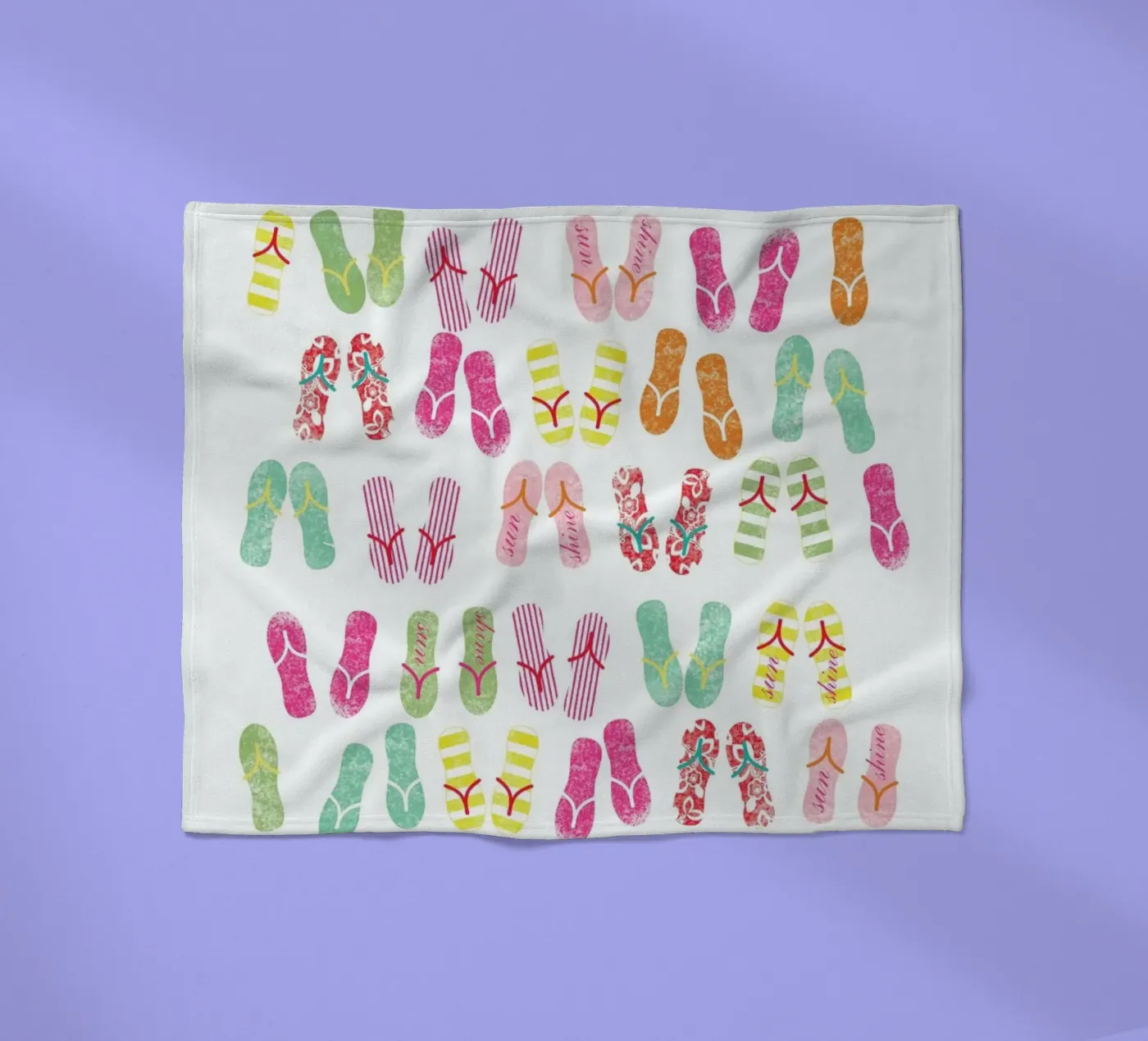 FlipFlops fleece blanket by Catherine Aguilar