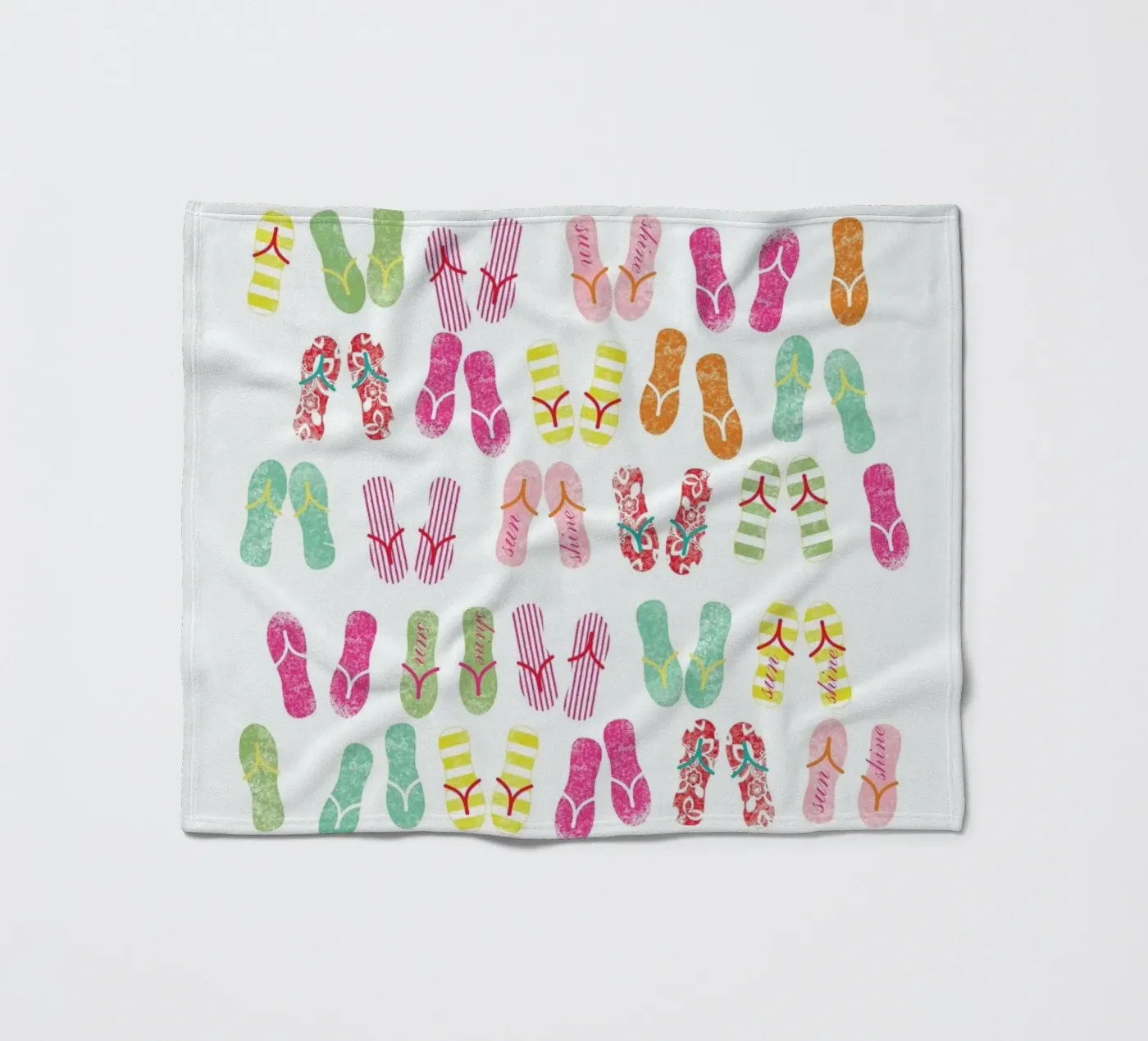 FlipFlops fleece blanket by Catherine Aguilar