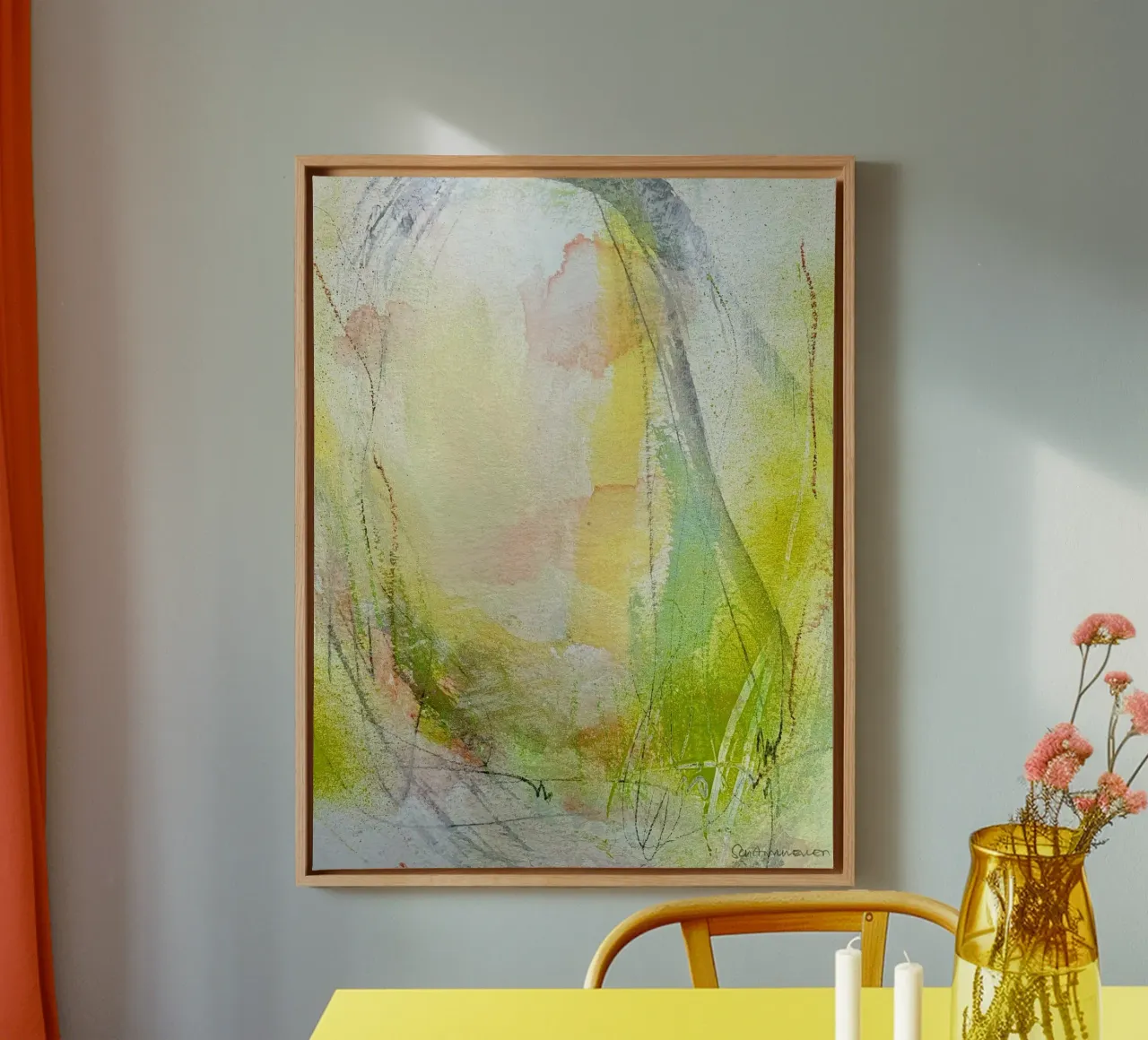 Scent of spring I canvas with Floater frame by kirstenschankweiler