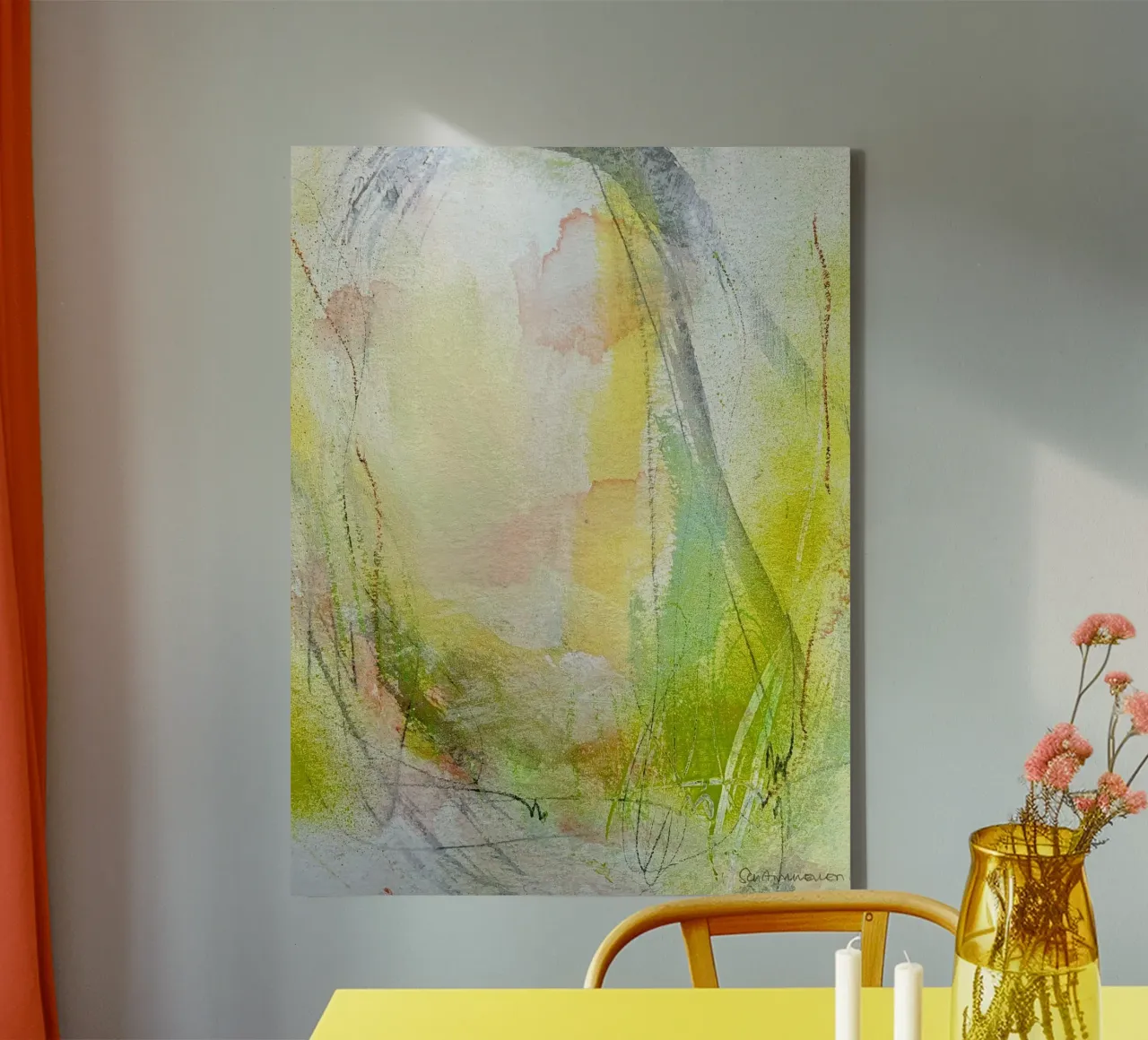 Scent of spring I canvas with Floater frame by kirstenschankweiler