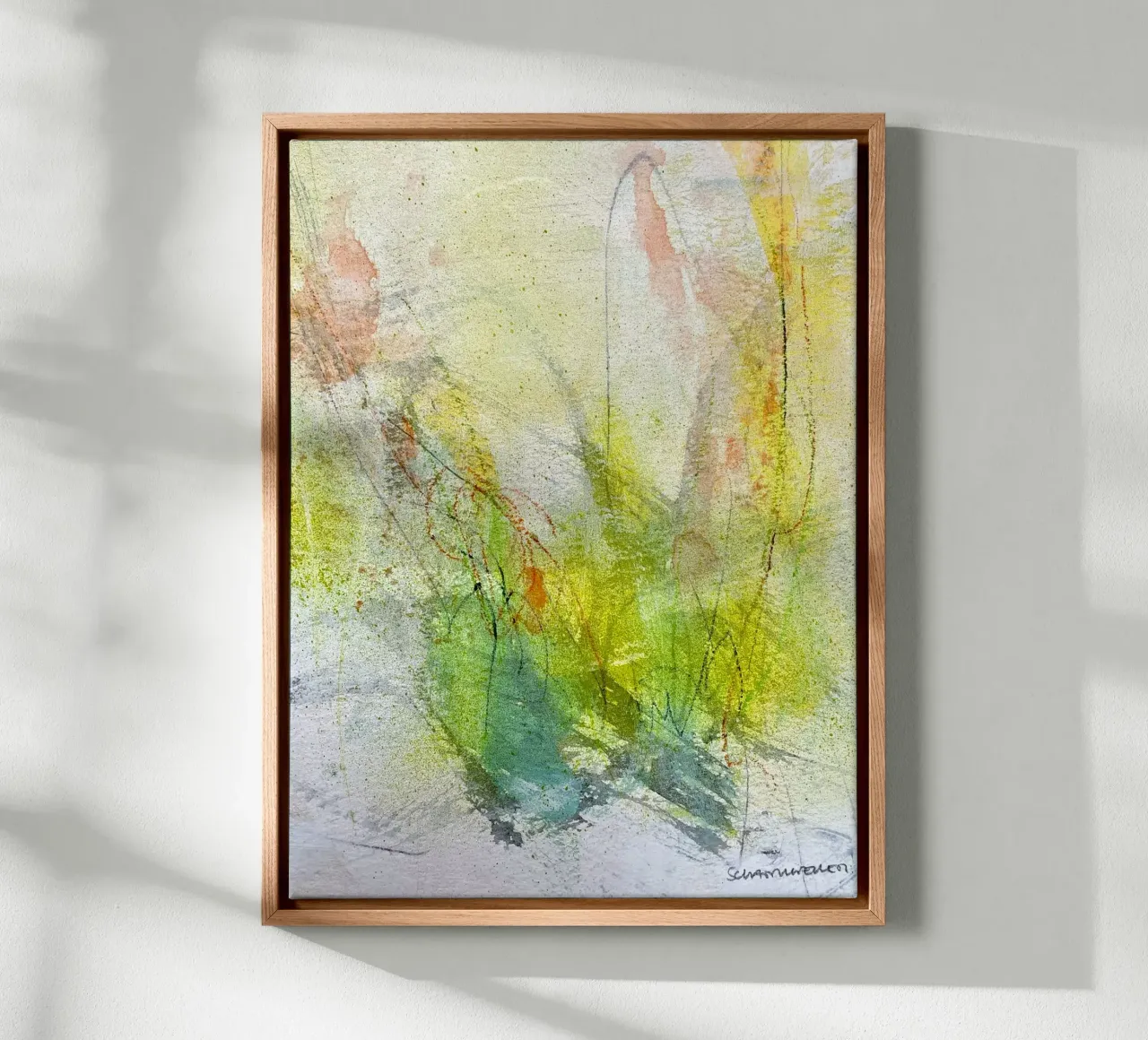 Scent of spring II canvas with Floater frame by kirstenschankweiler