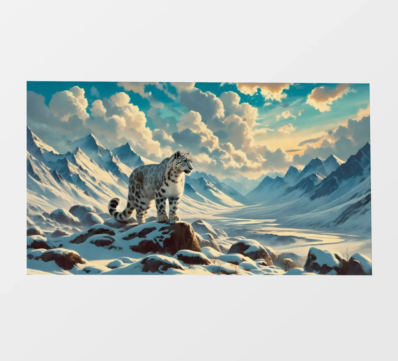 PANTHERE DES NEIGES telo in pvc da RUBIANT ART