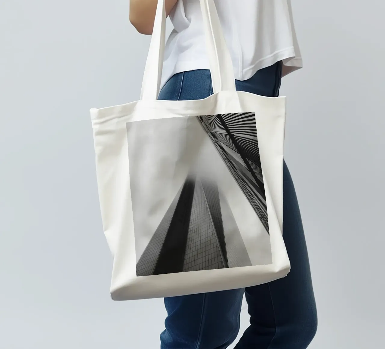 Freedom Tower Emerging from the Fog in New York tote bag by Ben & Clo creations