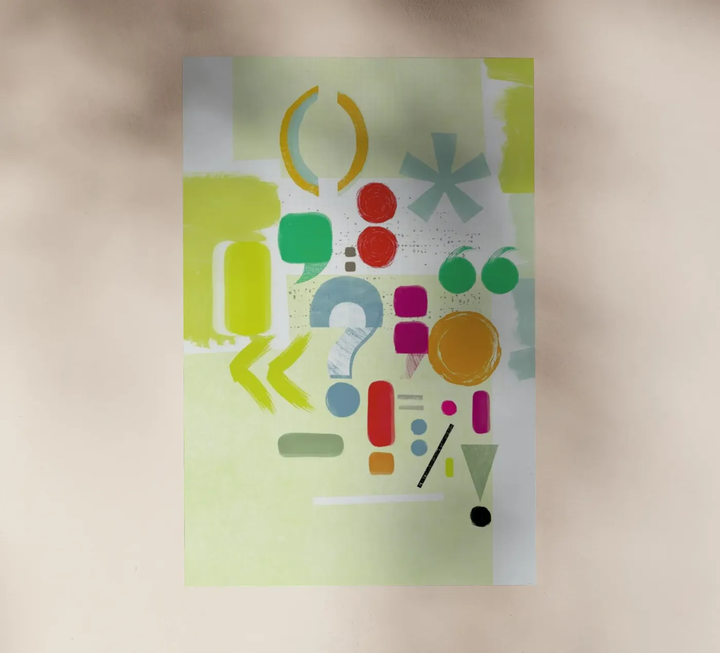 Punctuation backlit folie van Catherine Aguilar