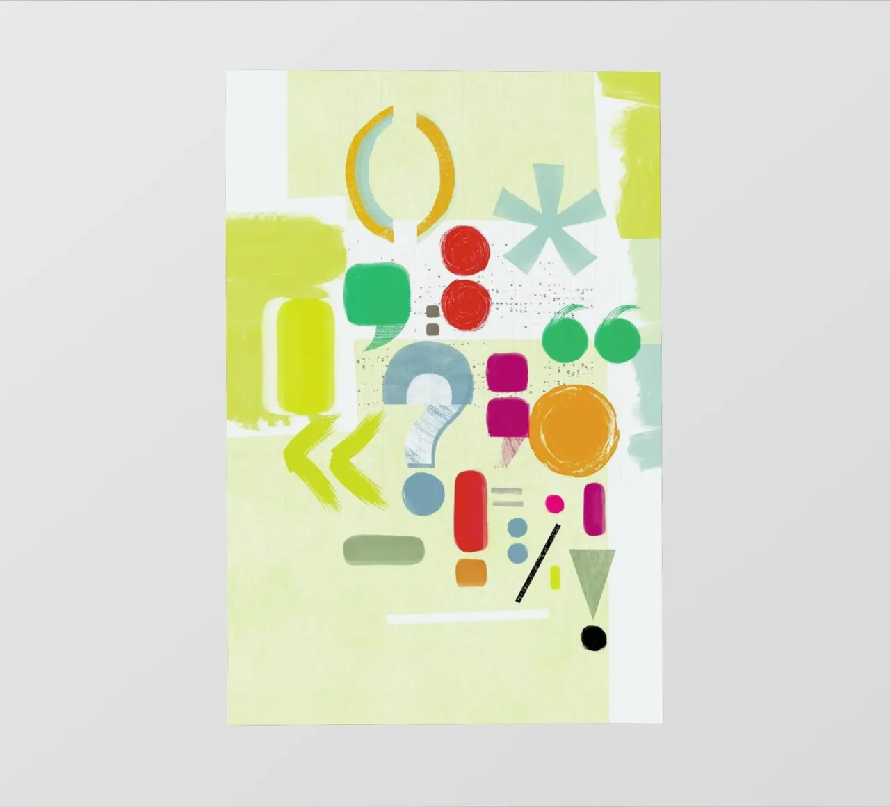 Punctuation telo in pvc da Catherine Aguilar