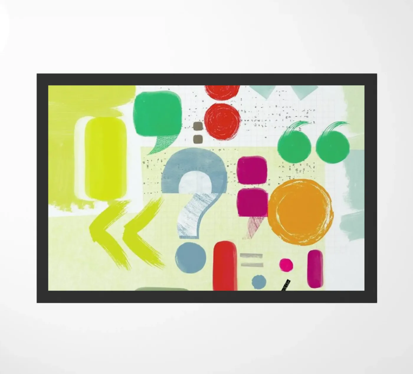 Punctuation deurmat van Catherine Aguilar