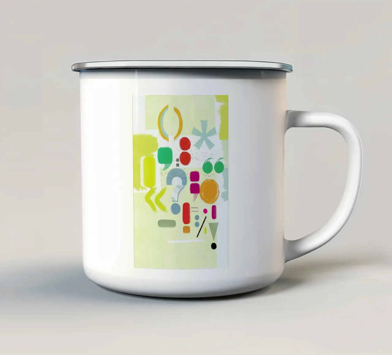 Punctuation taza de esmalte de Catherine Aguilar