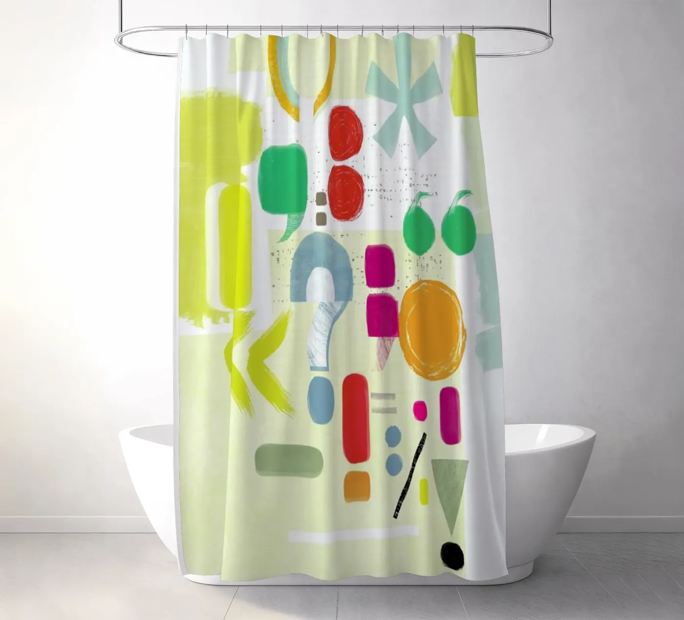 Punctuation Duschvorhang von Catherine Aguilar