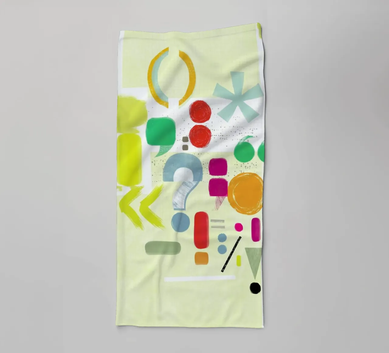 Punctuation towel by Catherine Aguilar