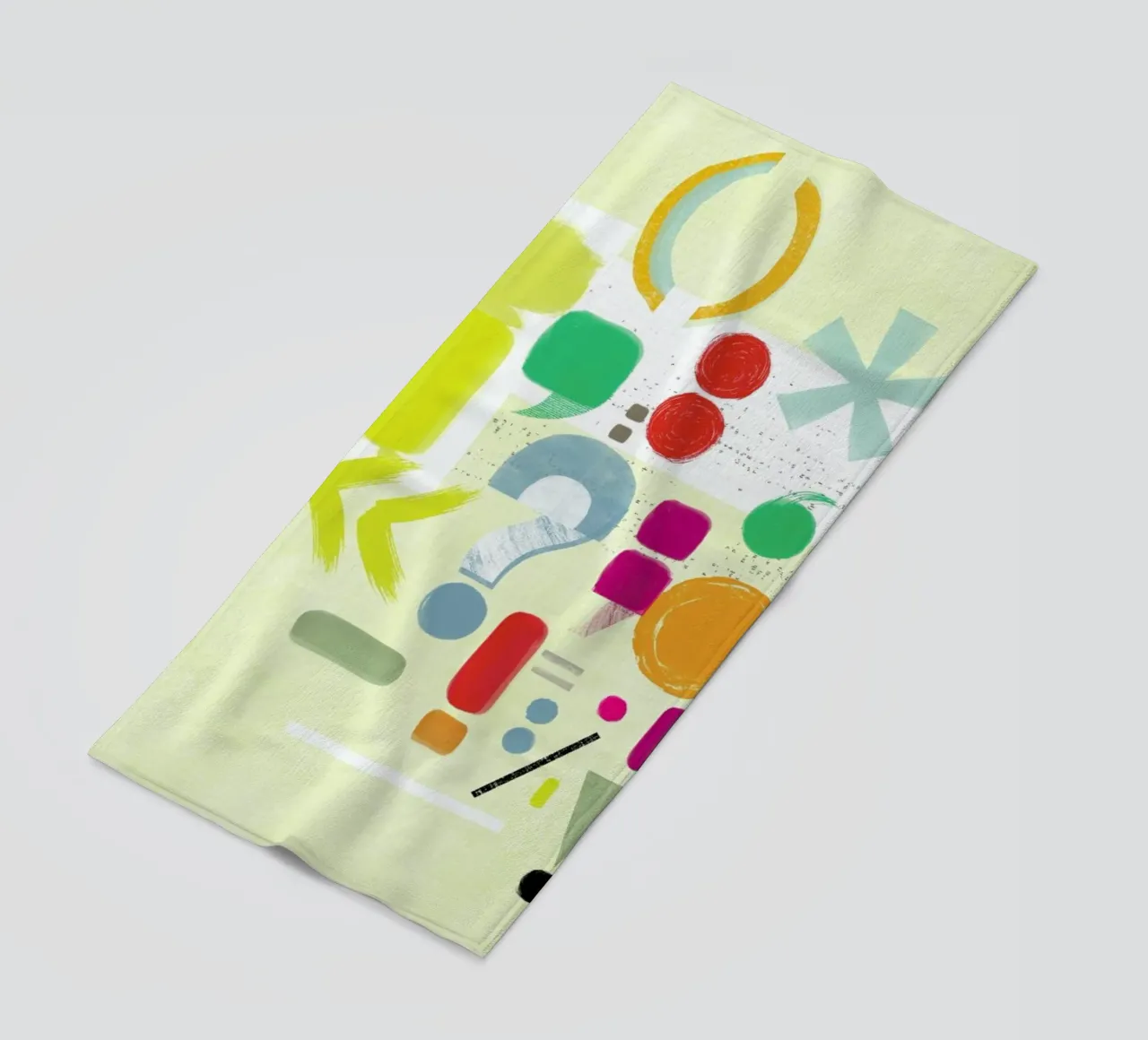 Punctuation beach towel by Catherine Aguilar