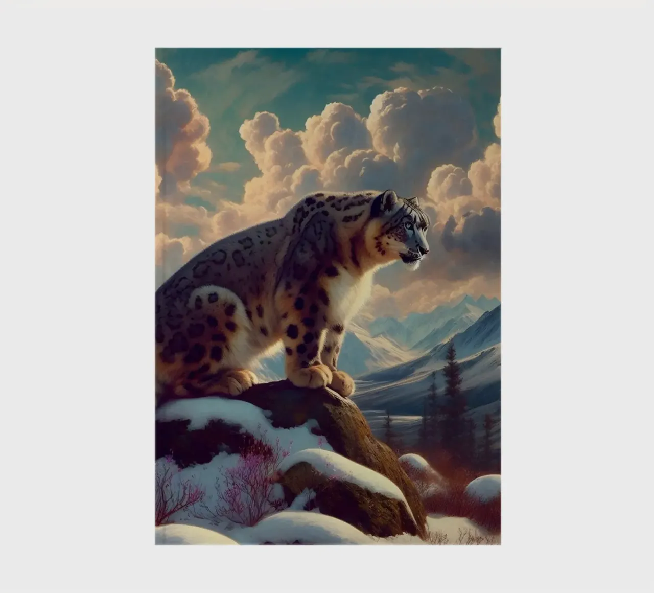 PANTHERE DES NEIGES notebook by RUBIANT ART