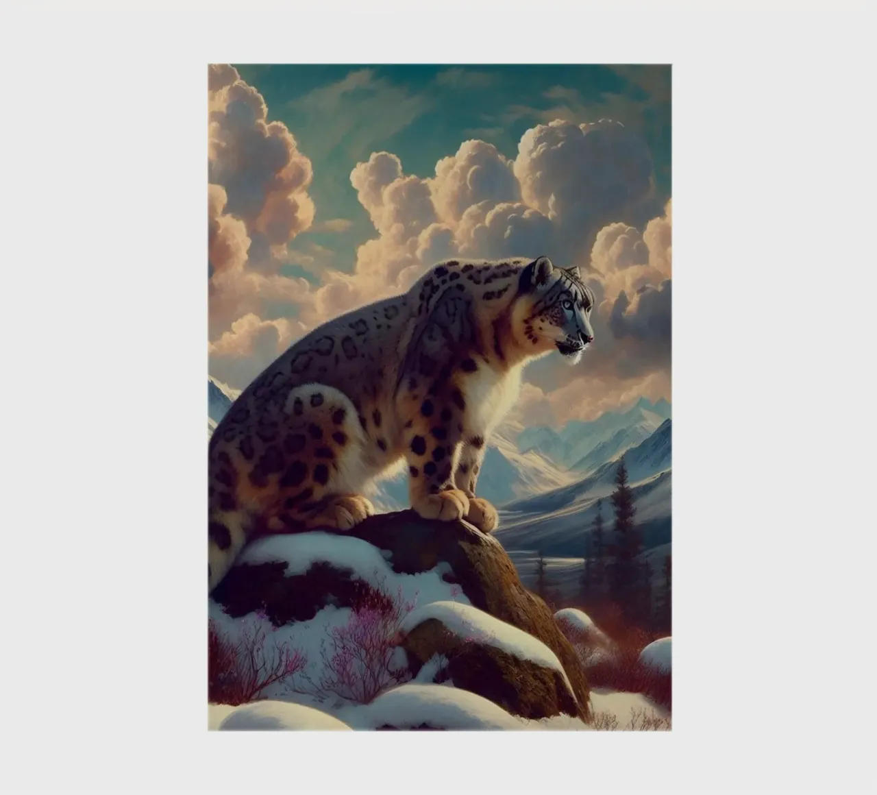 PANTHERE DES NEIGES notebook by RUBIANT ART