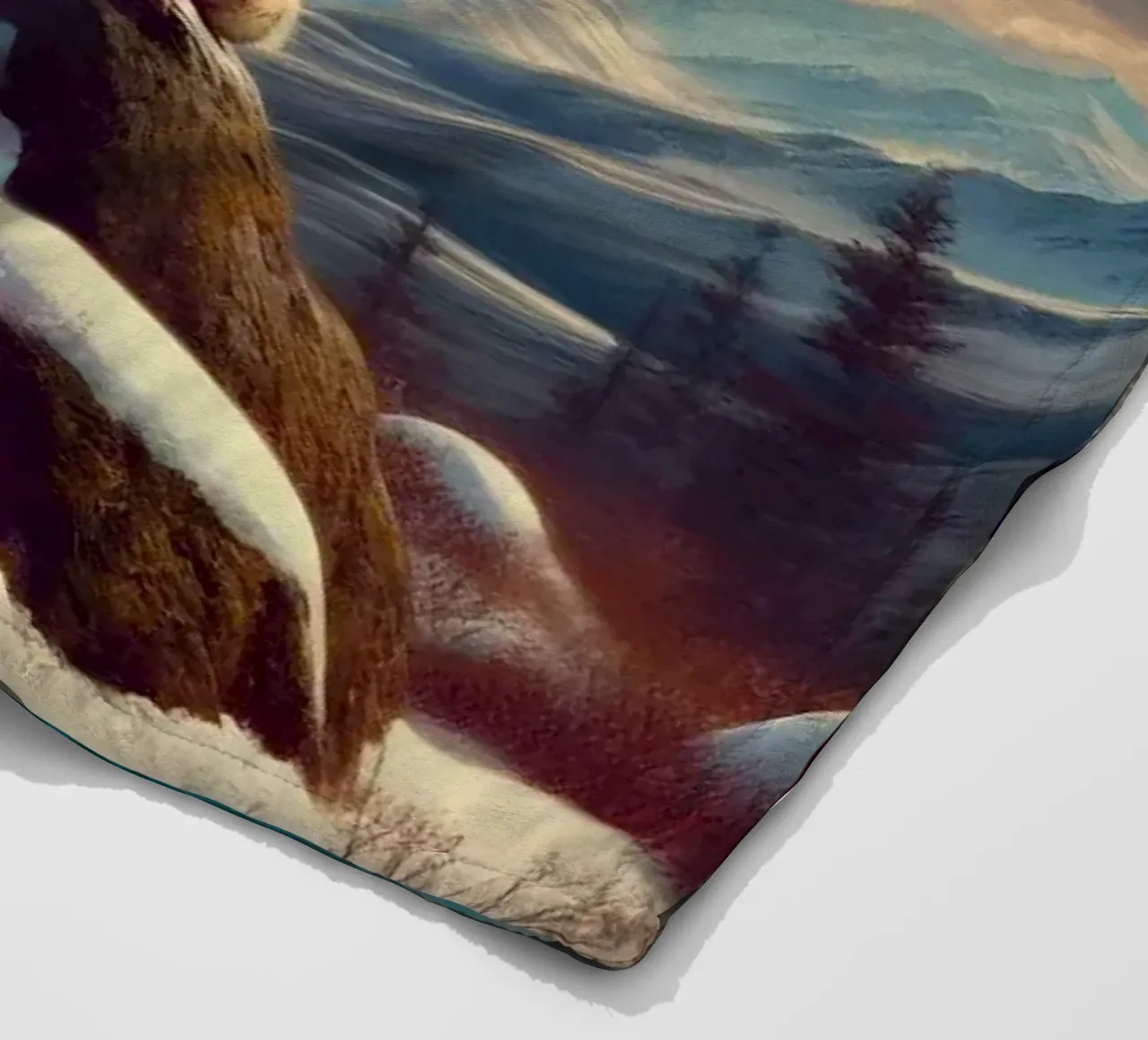 PANTHERE DES NEIGES coperta in pile da RUBIANT ART