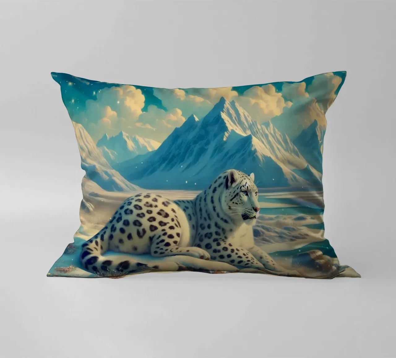 PANTHERE DES NEIGES cuscino da RUBIANT ART