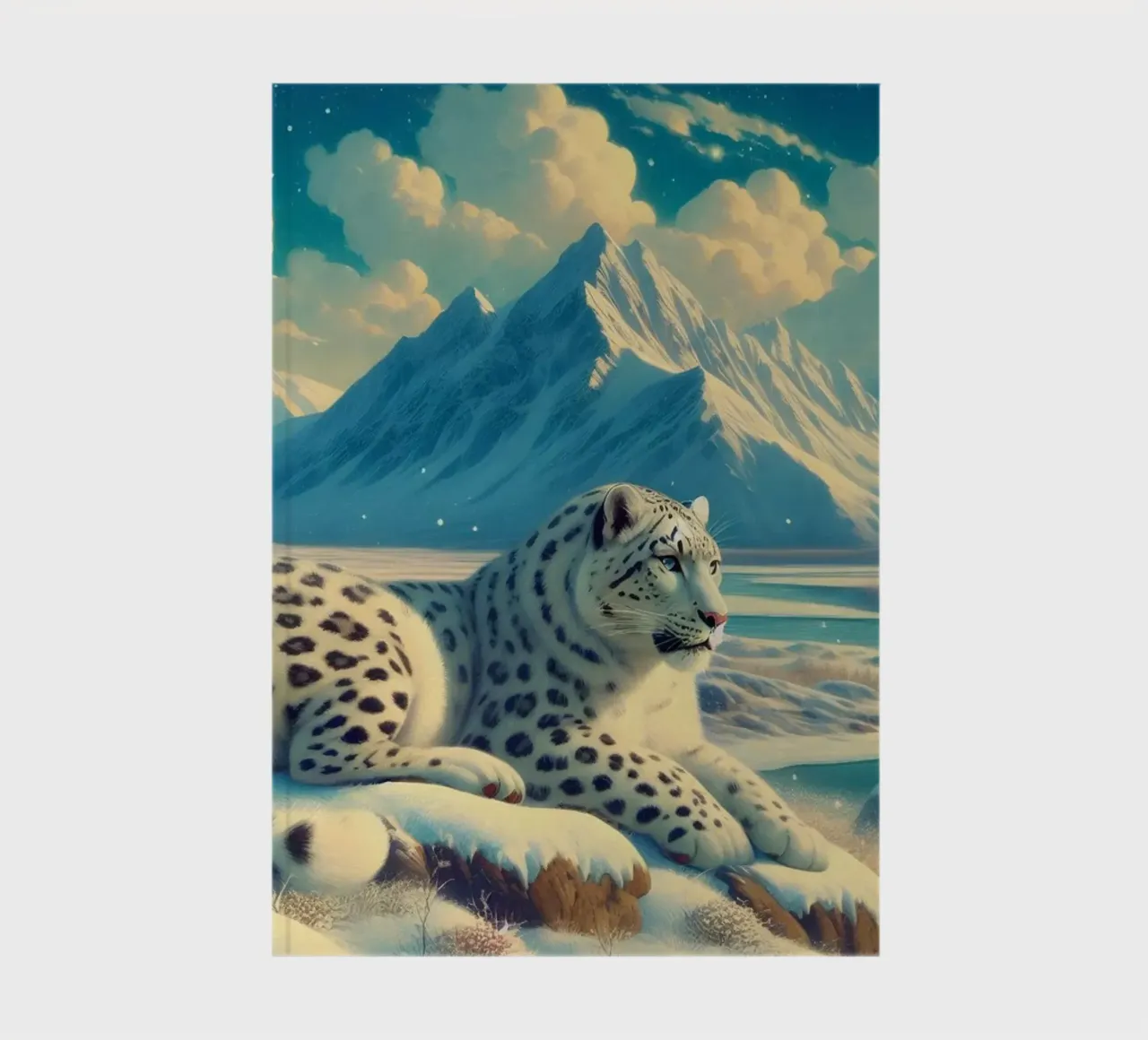 PANTHÈRE DES NEIGES carnet de notes de RUBIANT ART