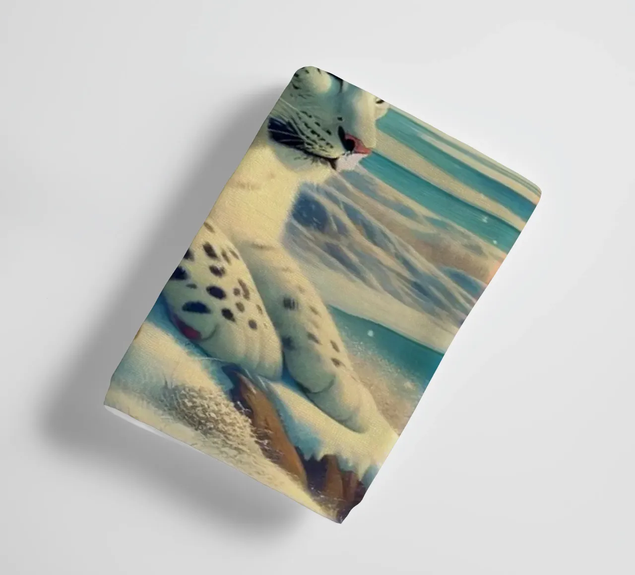PANTHERE DES NEIGES asciugamano da bagno da RUBIANT ART
