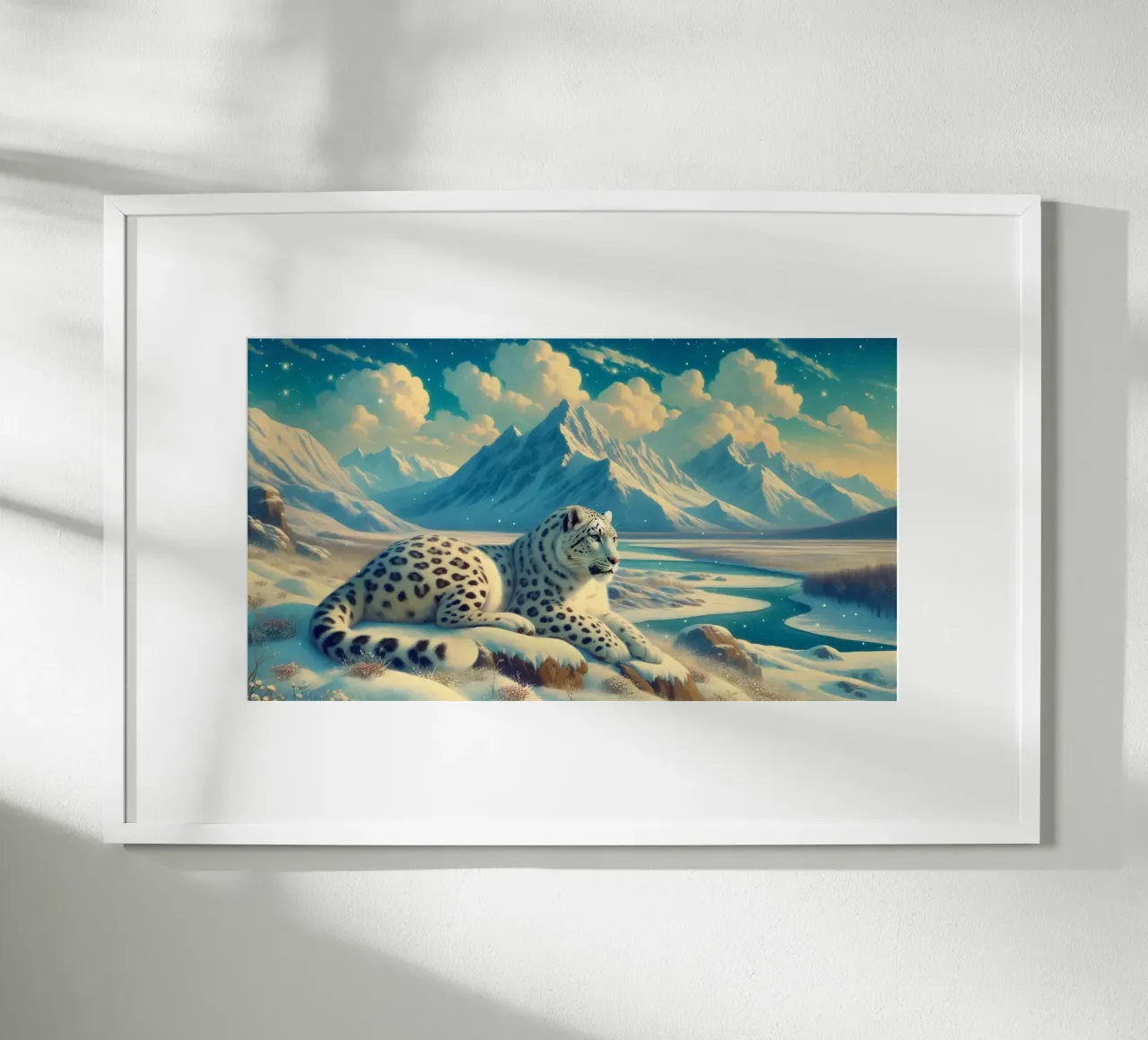 PANTHERE DES NEIGES carta hahnemühle da RUBIANT ART