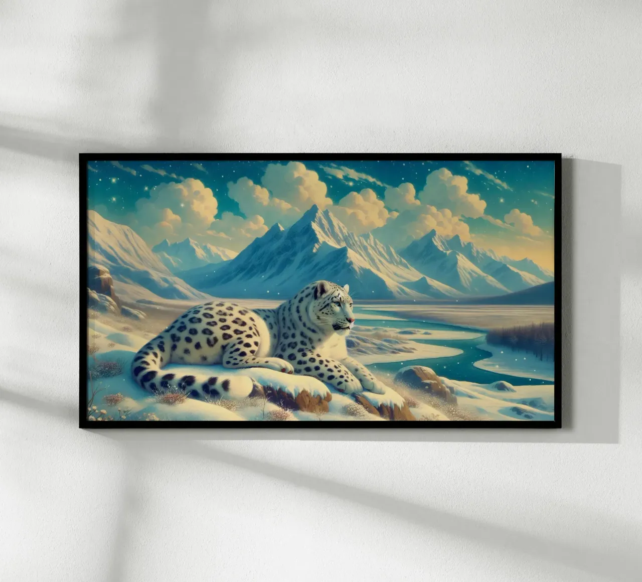 PANTHERE DES NEIGES carta hahnemühle da RUBIANT ART