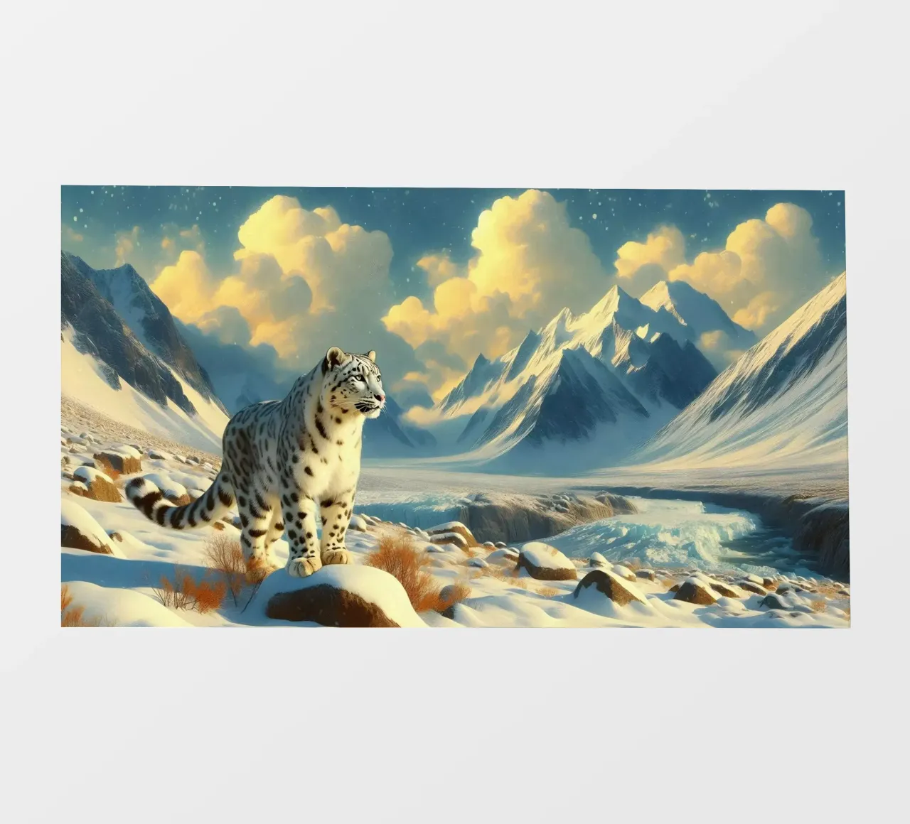 PANTHERE DES NEIGES pellicola backlit da RUBIANT ART