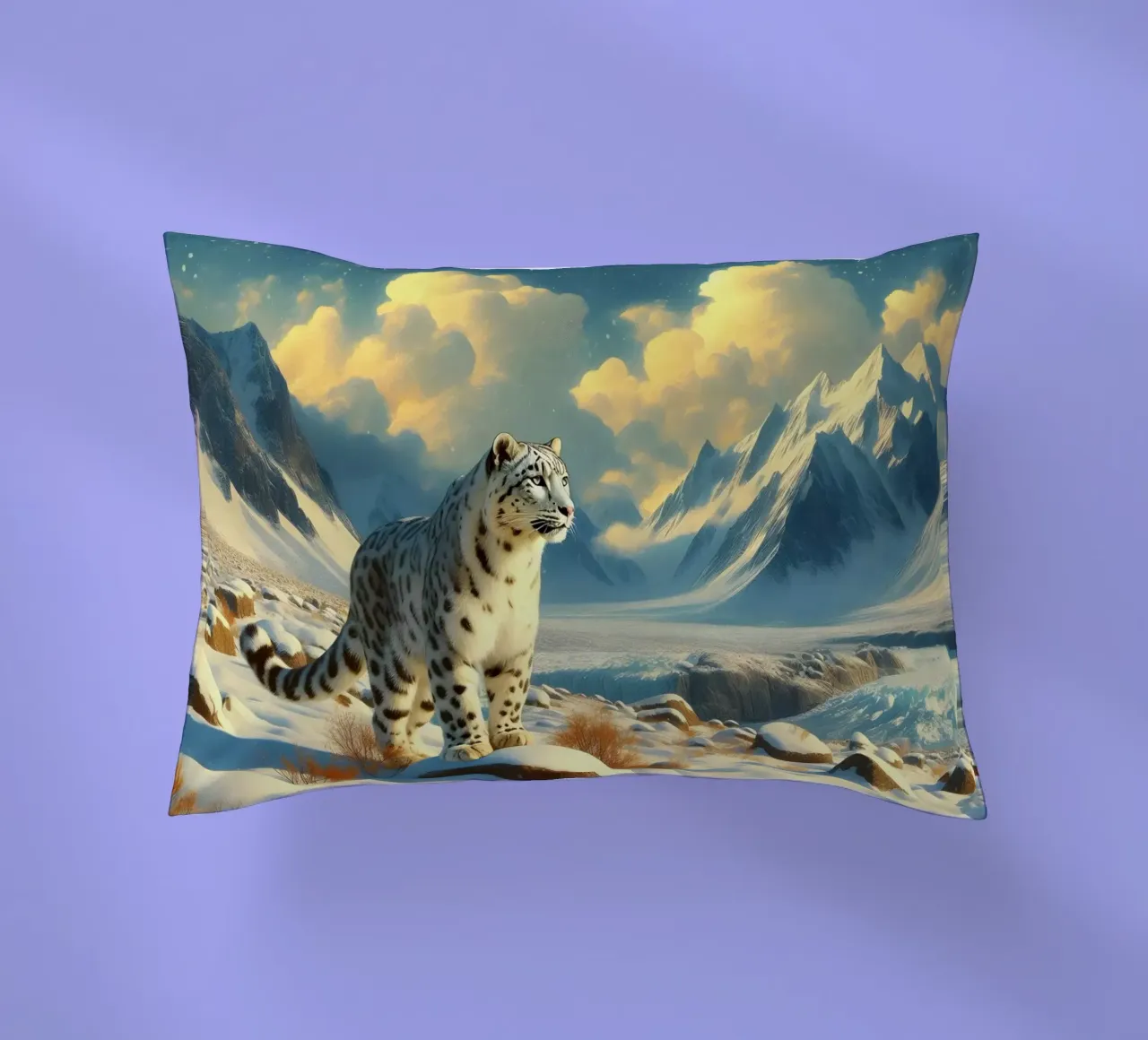 PANTHERE DES NEIGES cuscino da RUBIANT ART