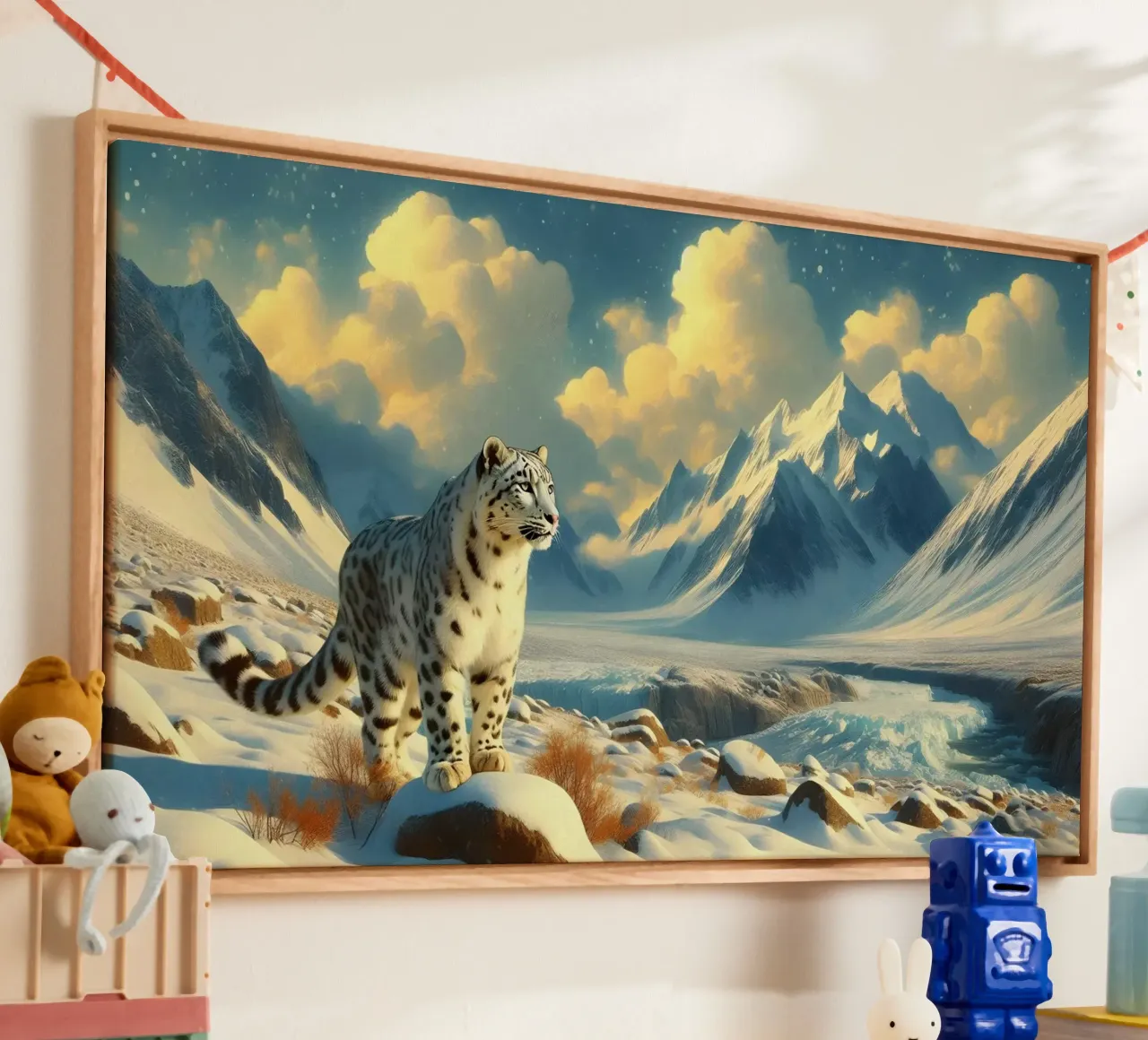 PANTHERE DES NEIGES tela con Cornice a cassetta da RUBIANT ART