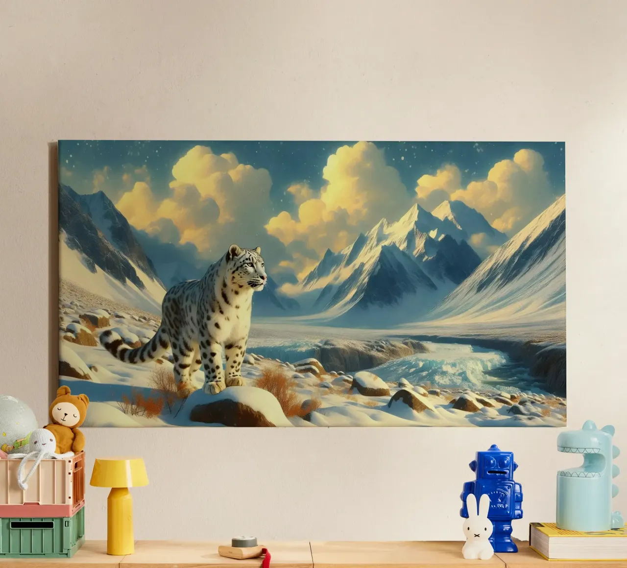 PANTHERE DES NEIGES tela con Cornice a cassetta da RUBIANT ART