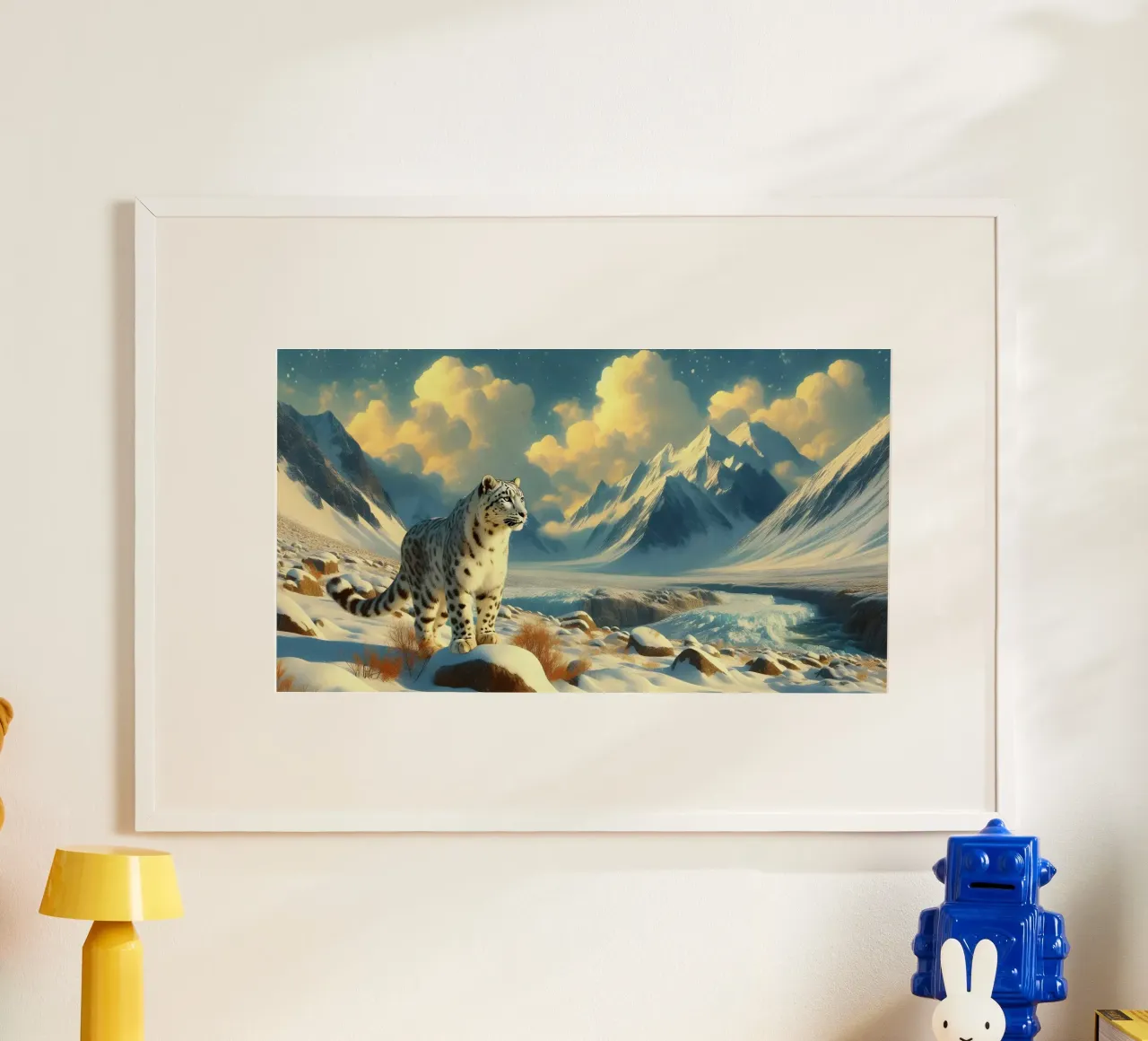 PANTHERE DES NEIGES carta hahnemühle da RUBIANT ART