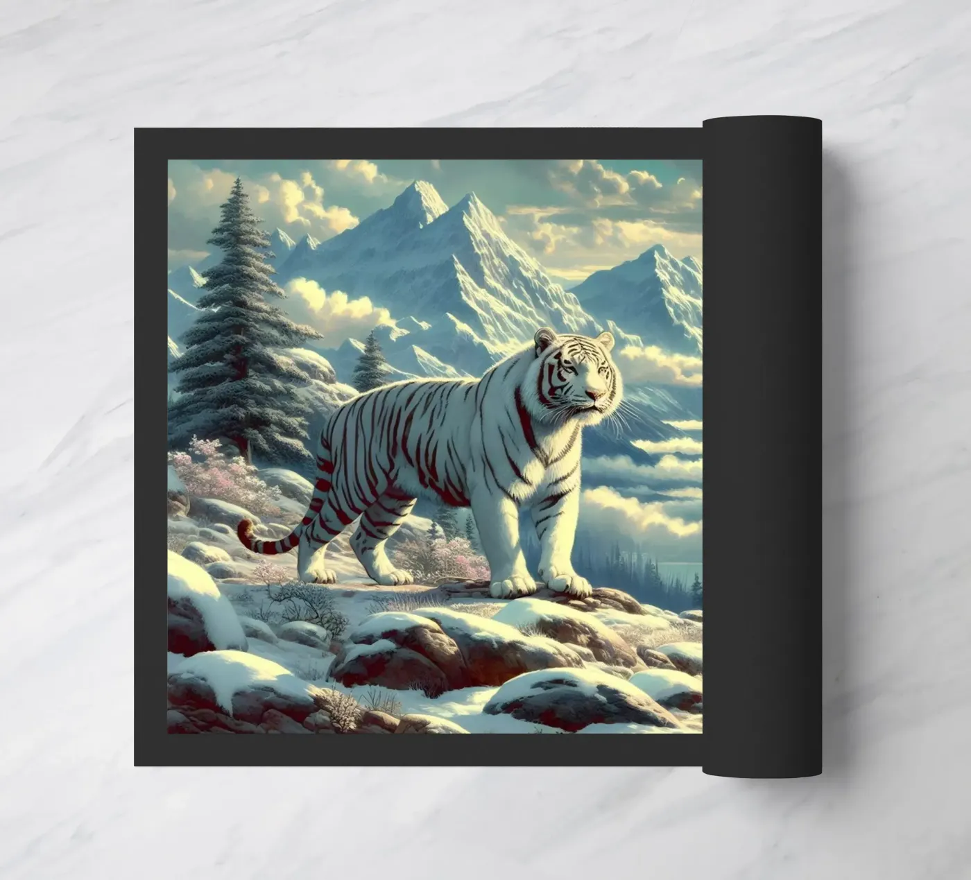 WITTE TIJGER deurmat van RUBIANT ART