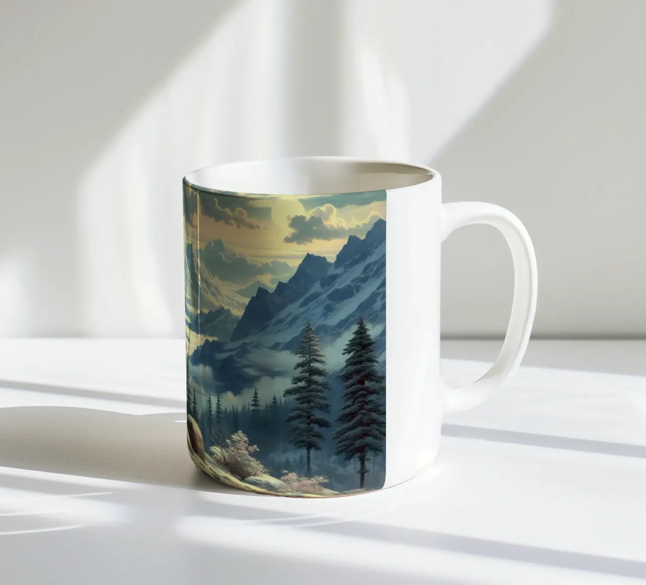 TIGRE BIANCA tazza in ceramica da RUBIANT ART