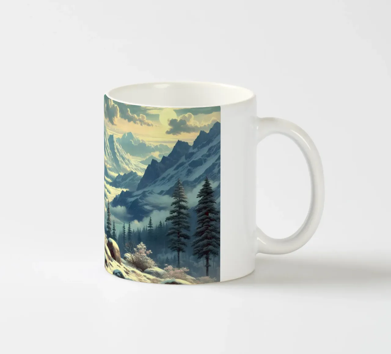 TIGRE BIANCA tazza in ceramica da RUBIANT ART