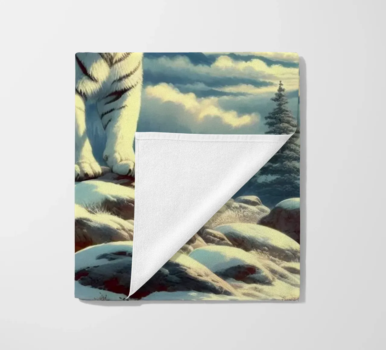 TIGRE BIANCA telo mare da RUBIANT ART