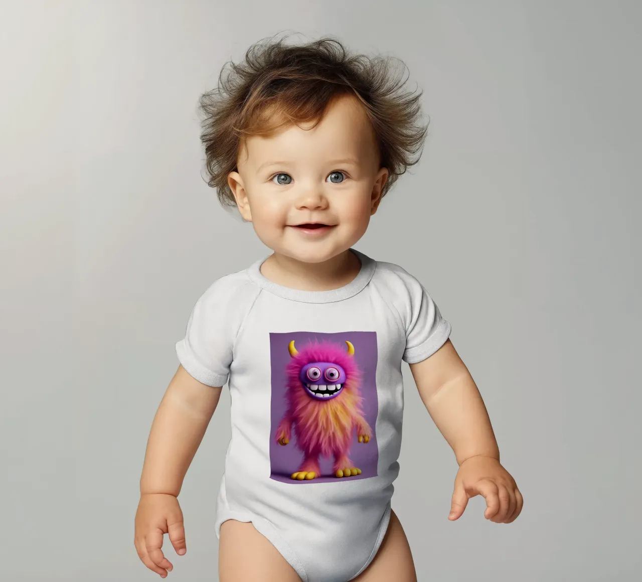 piccolo mostro 2 body neonato maniche corte da Rezh creations