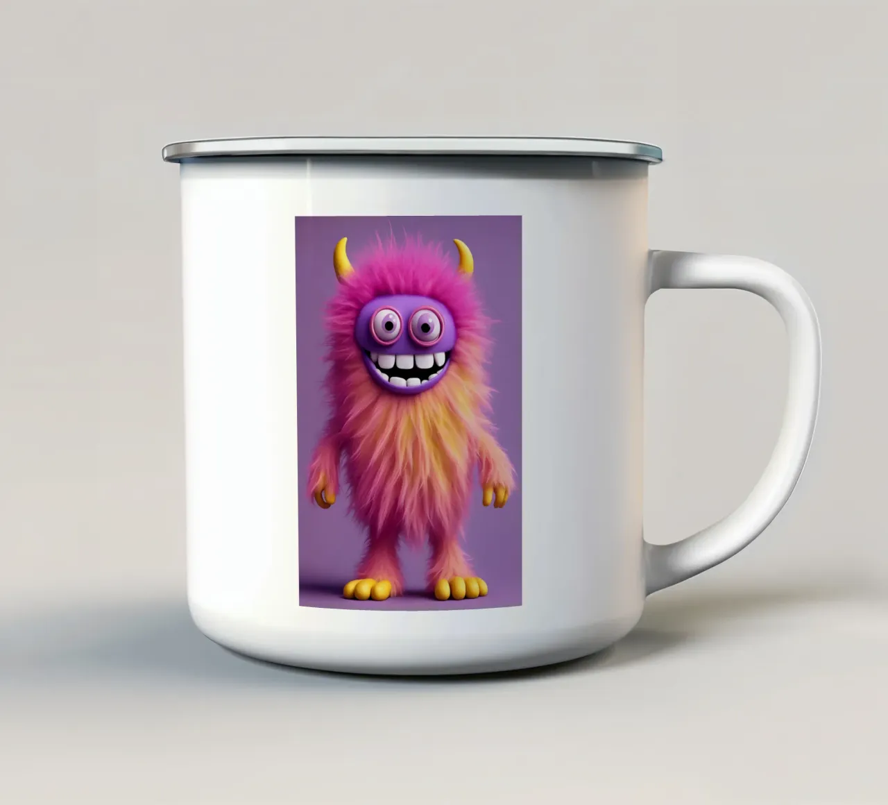 piccolo mostro 2 tazza in smalto da Rezh creations
