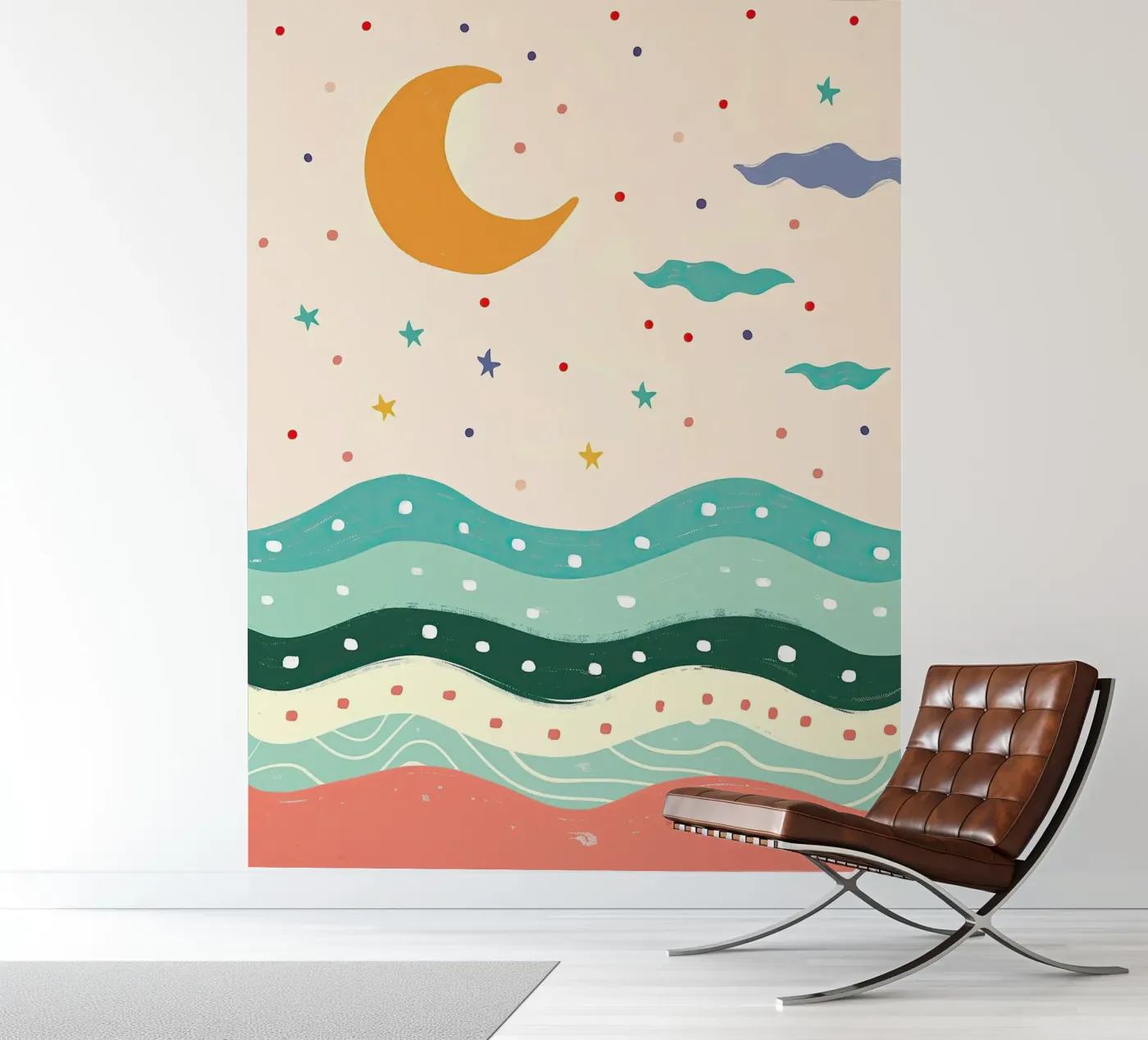 Moonlit Waves fotobehang van Lilo