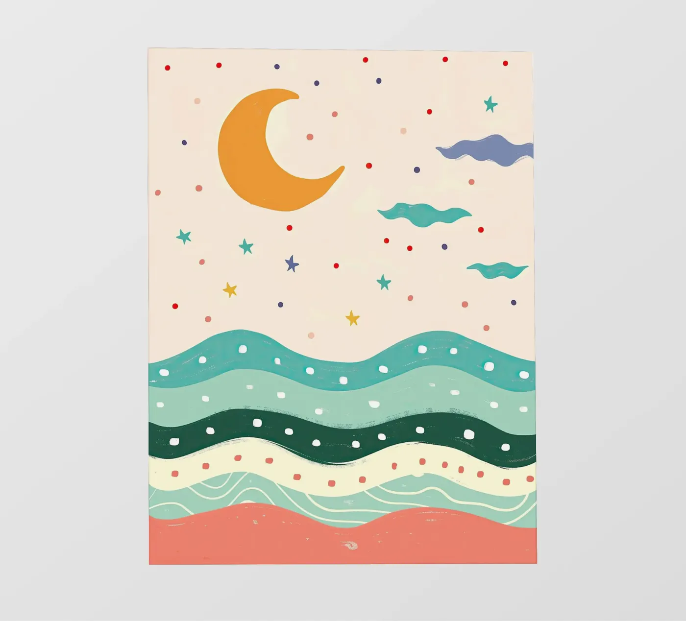 Moonlit Waves fotobehang van Lilo