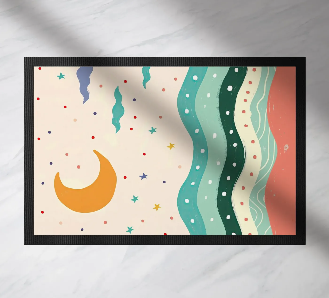 Moonlit Waves doormat by Lilo