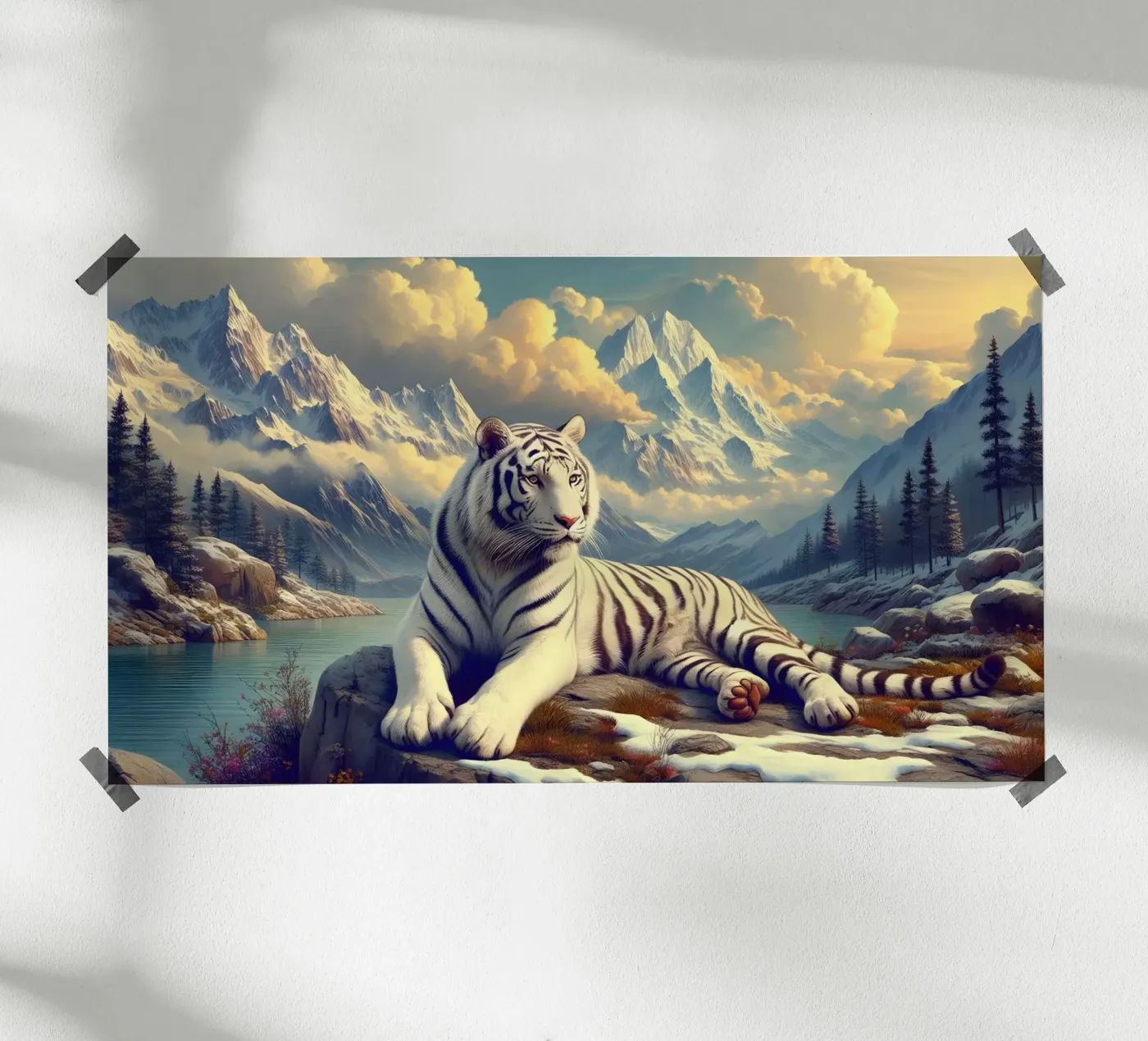 WHITE TIGER poster da RUBIANT ART