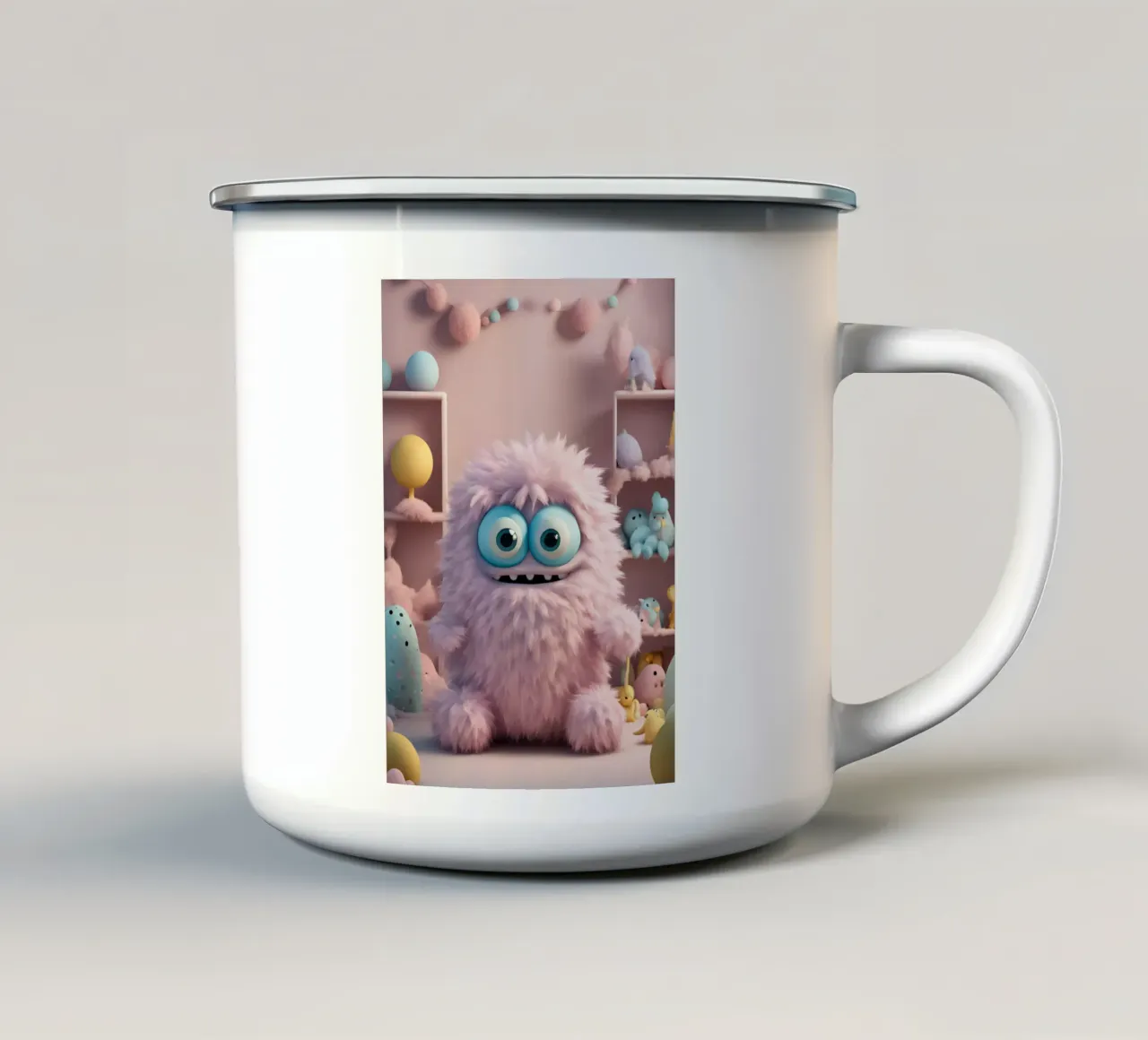 piccolo mostro 5 tazza in smalto da Rezh creations