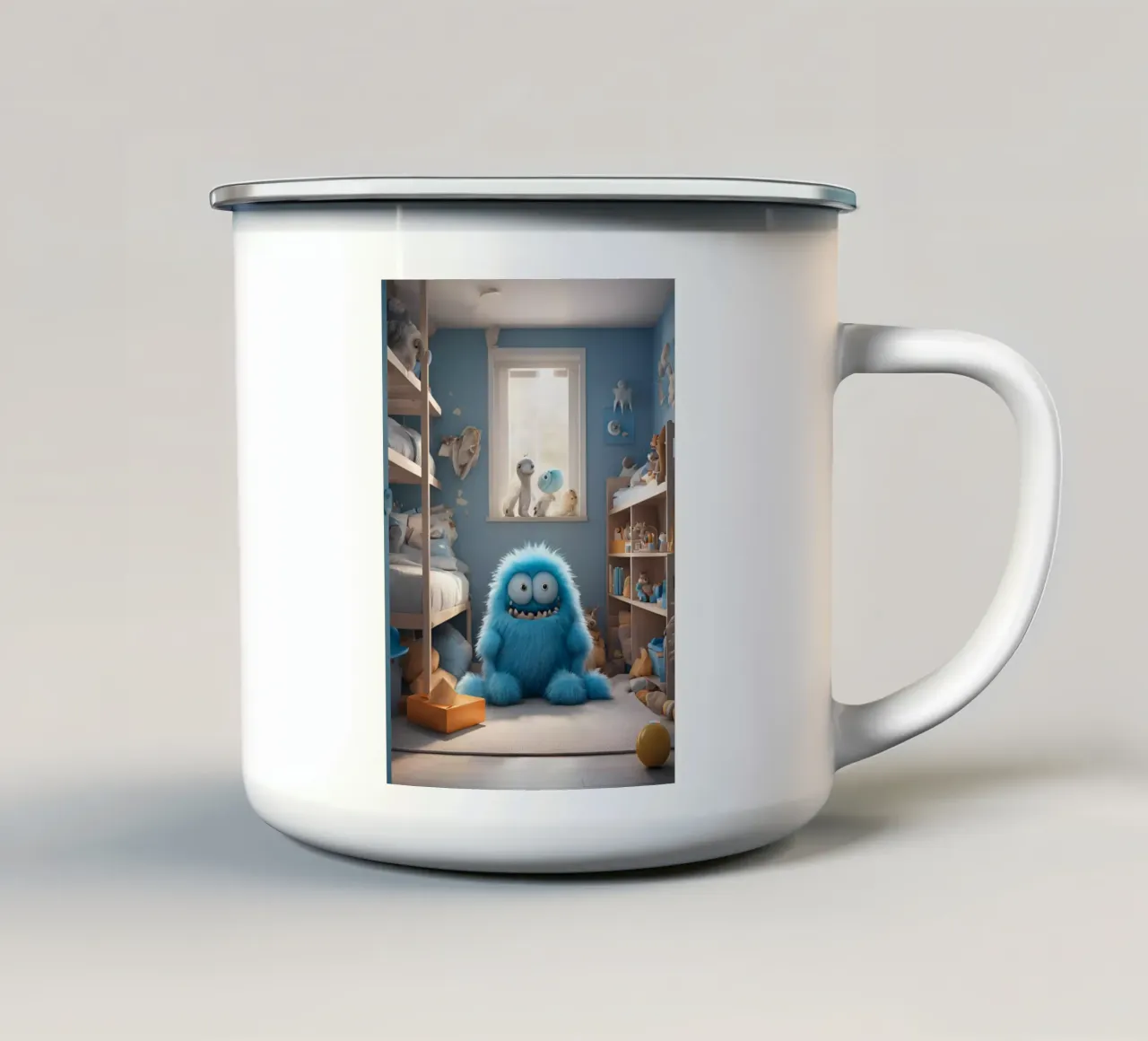 little monster 7 enamel mug by Rezh creations