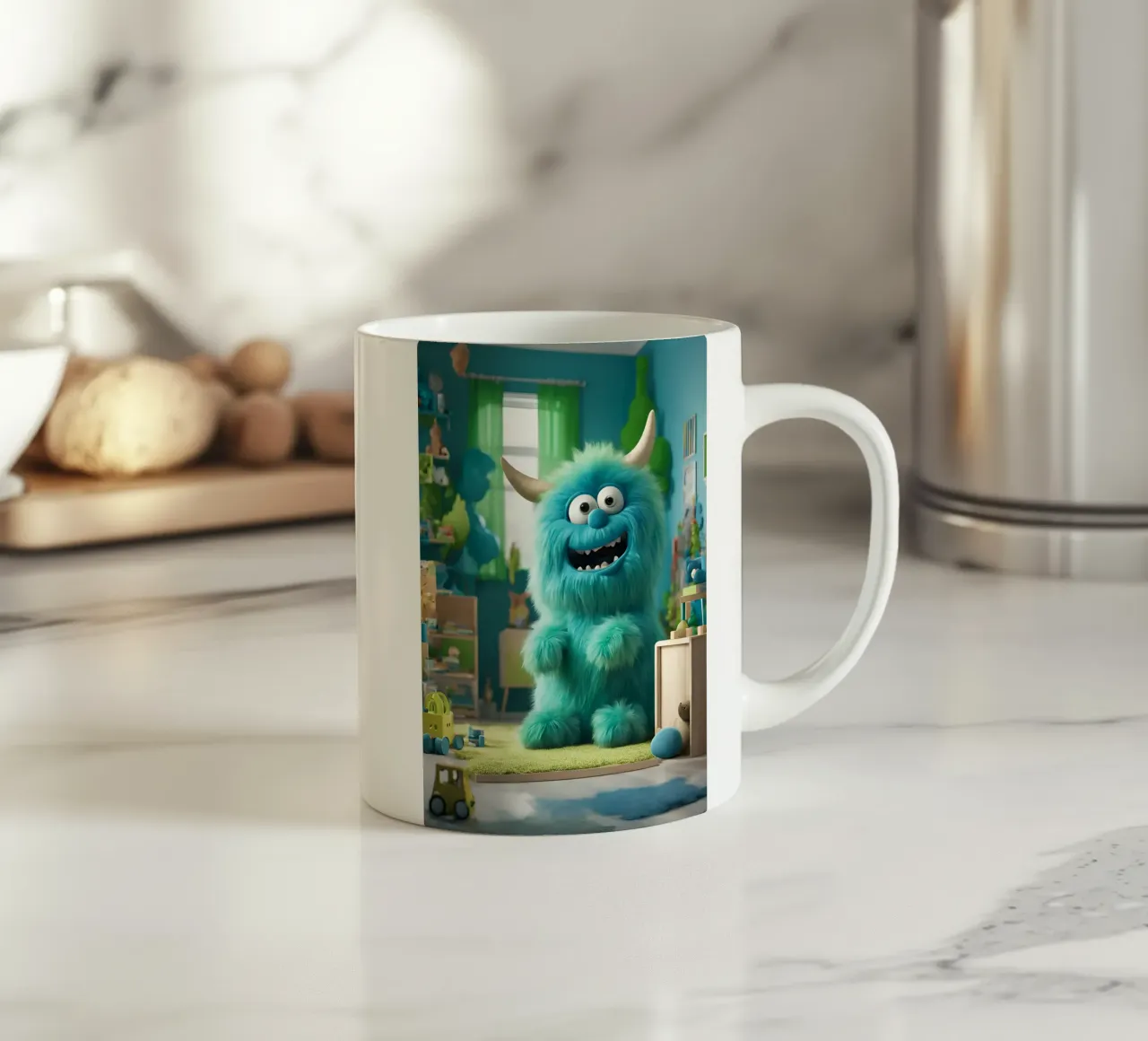 kleines Monster 9 Keramik Tasse von Rezh creations