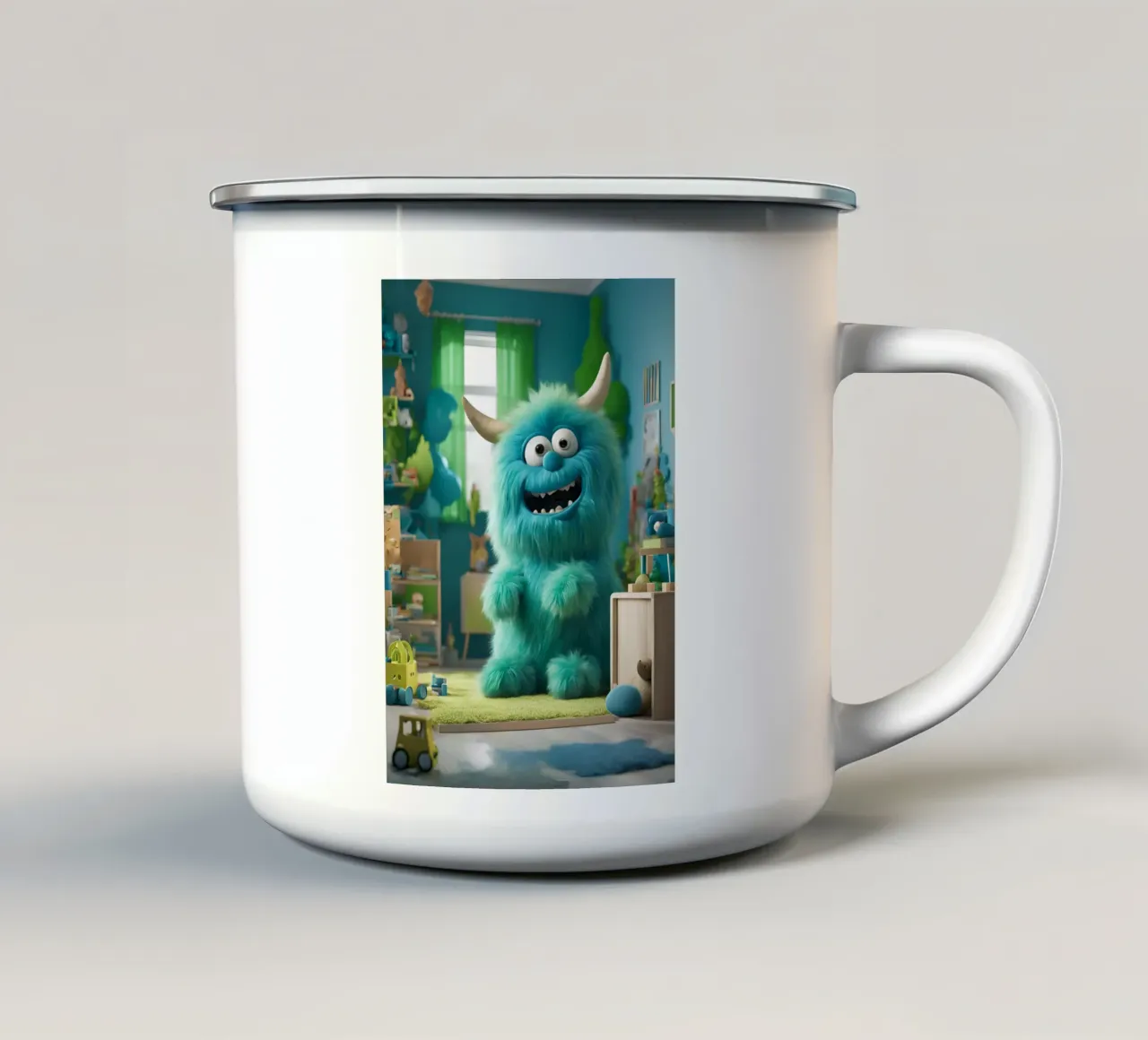 pequeño monstruo 9 taza de esmalte de Rezh creations