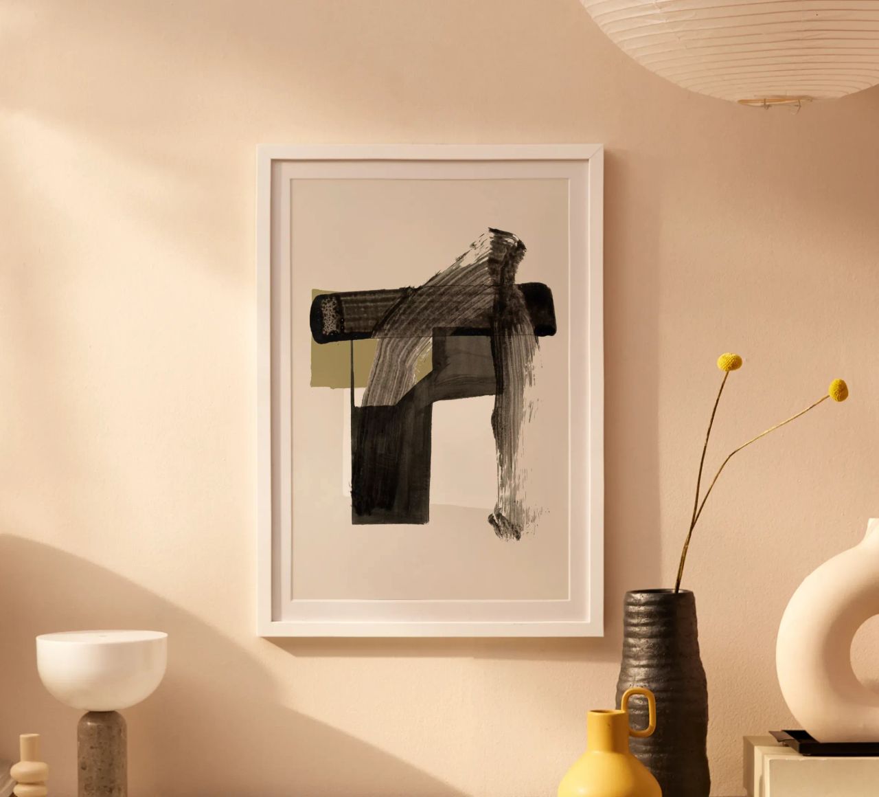 Black Zen Ochre IV poster by Cartissi